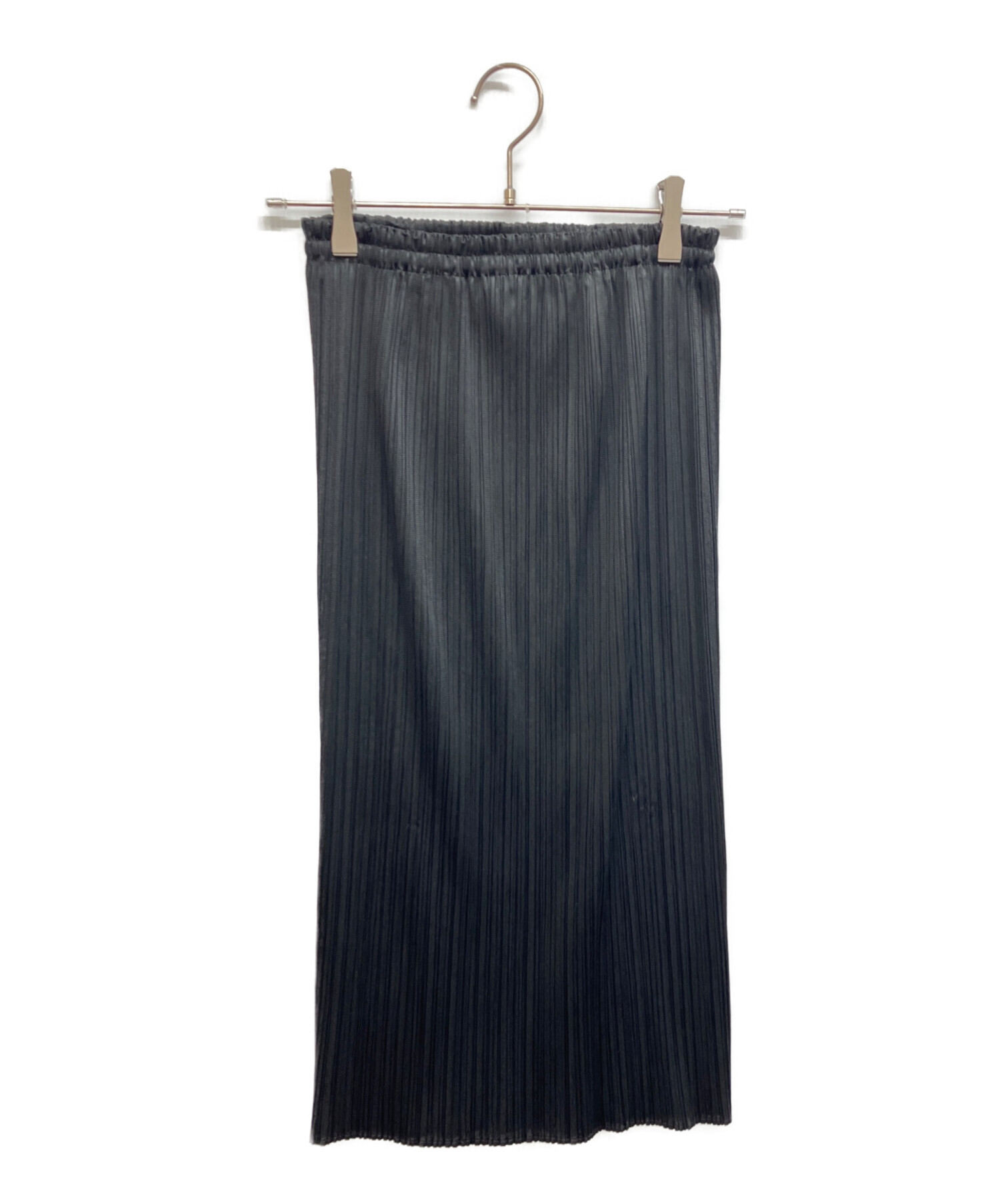 PLEATS PLEASE ブラック プリーツスカート サイズ2 中古・古着通販】PLEATS PLEASE (プリーツプリーズ) ラッププリーツ
