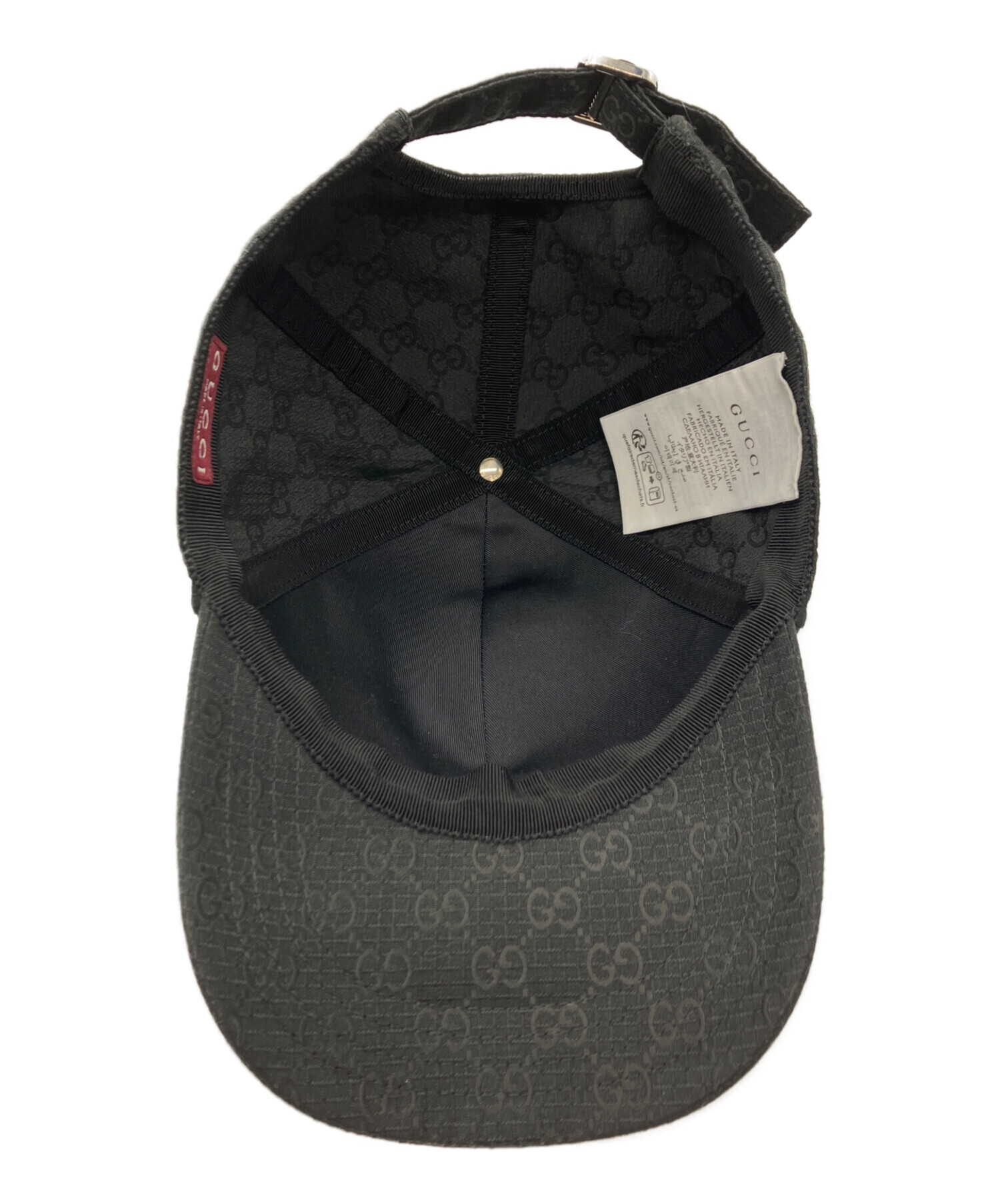 GUCCI キャップ 黒 中古 中古・古着通販】GUCCI (グッチ) GG リップストップ ベースボール