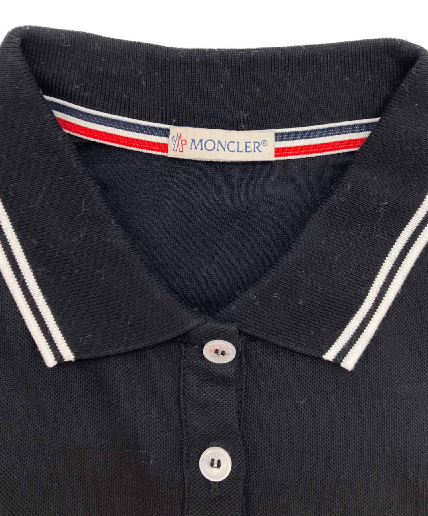 中古・古着通販】MONCLER (モンクレール) MAGLIAポロシャツ ブラック