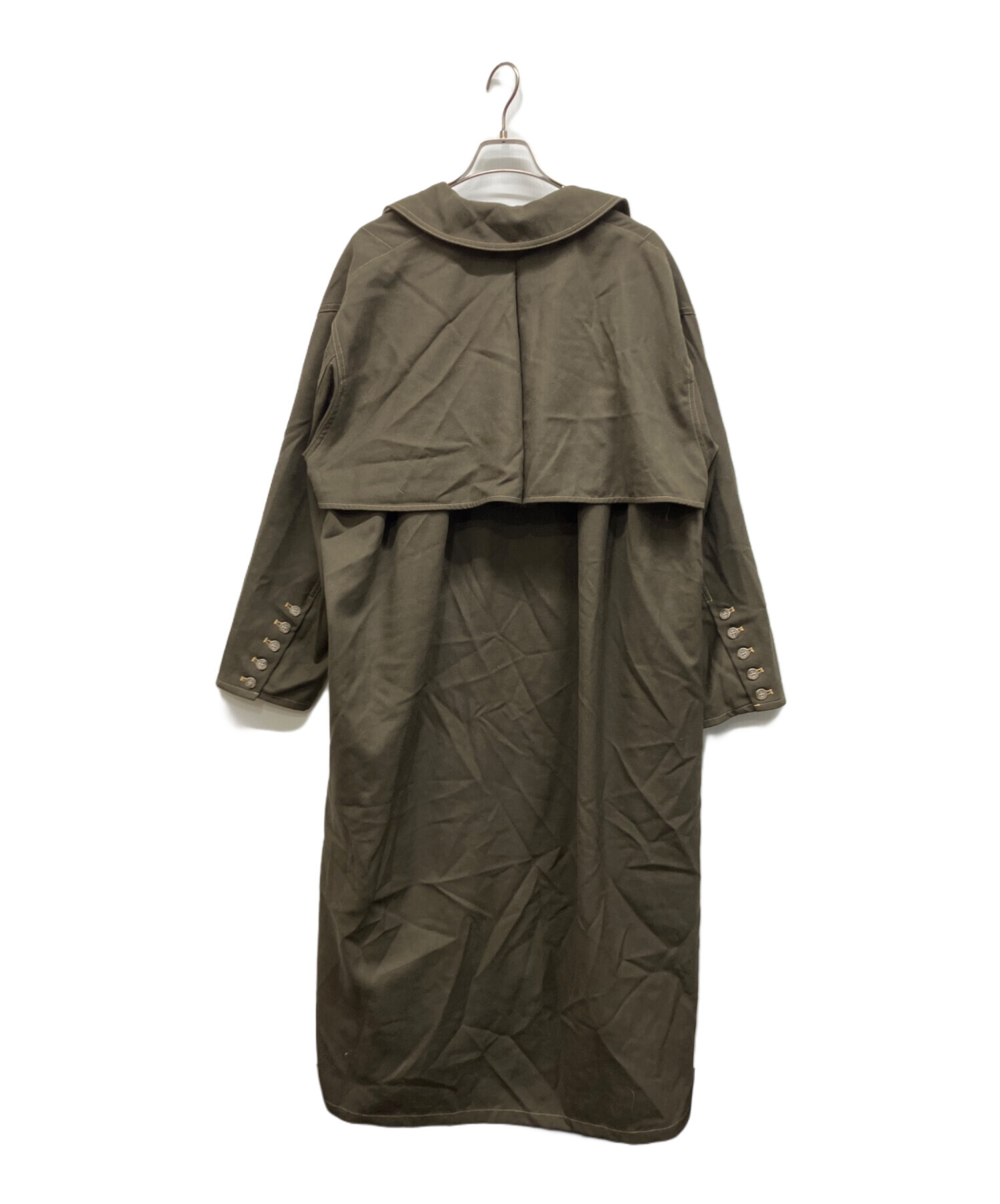 中古・古着通販】AMERI (アメリ) WAVE FRONT OVER COAT オリーブ
