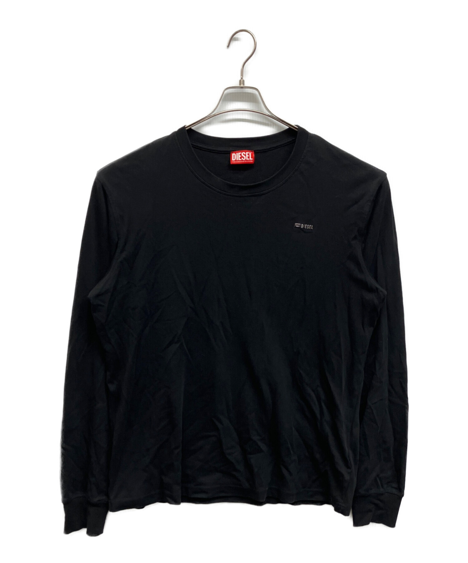 DIESEL ブラック 長袖カットソー 中古・古着通販】DIESEL (ディーゼル) ロングスリーブカットソー
