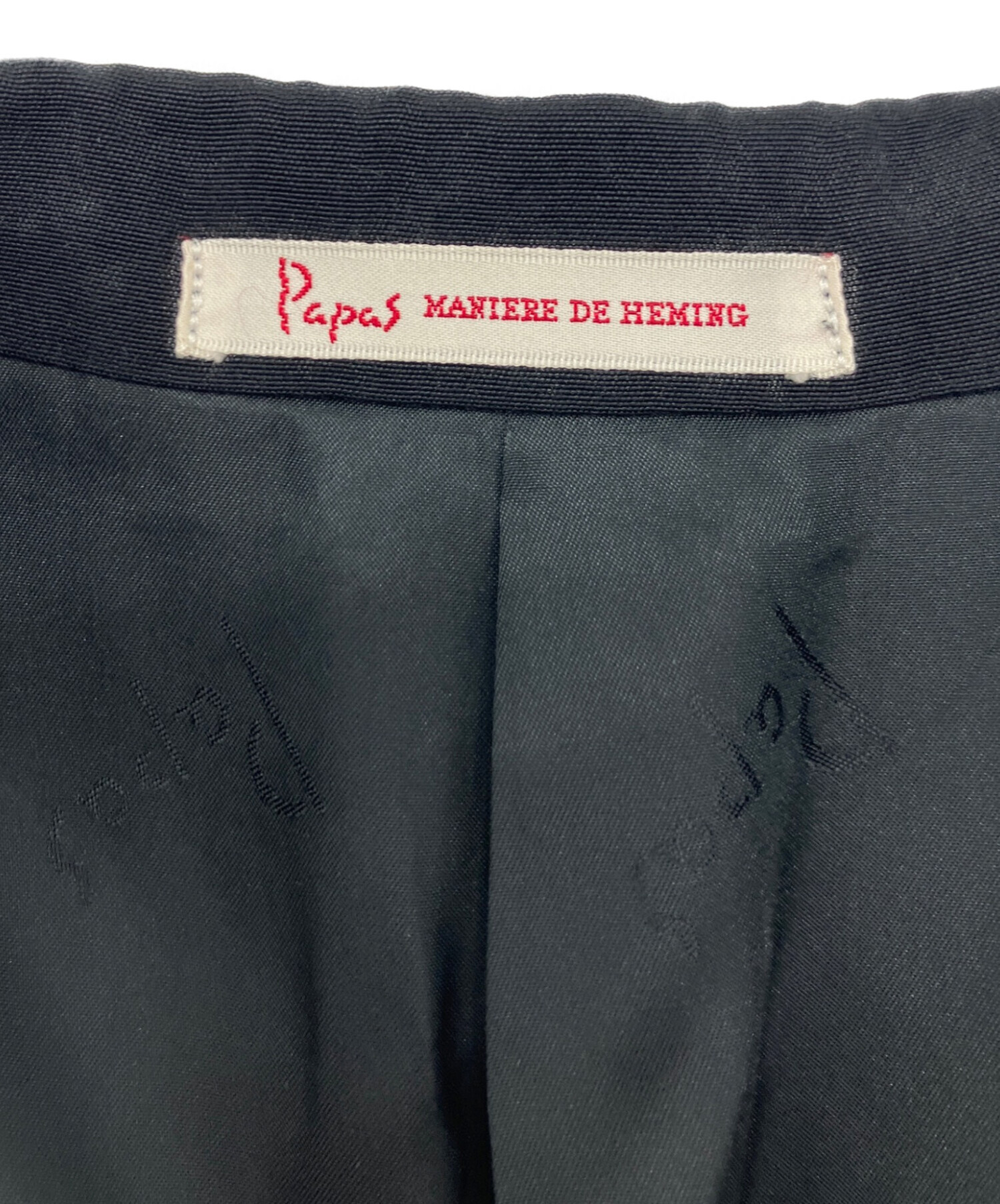 中古・古着通販】PAPAS (パパス) シルクセットアップスーツ ブラック