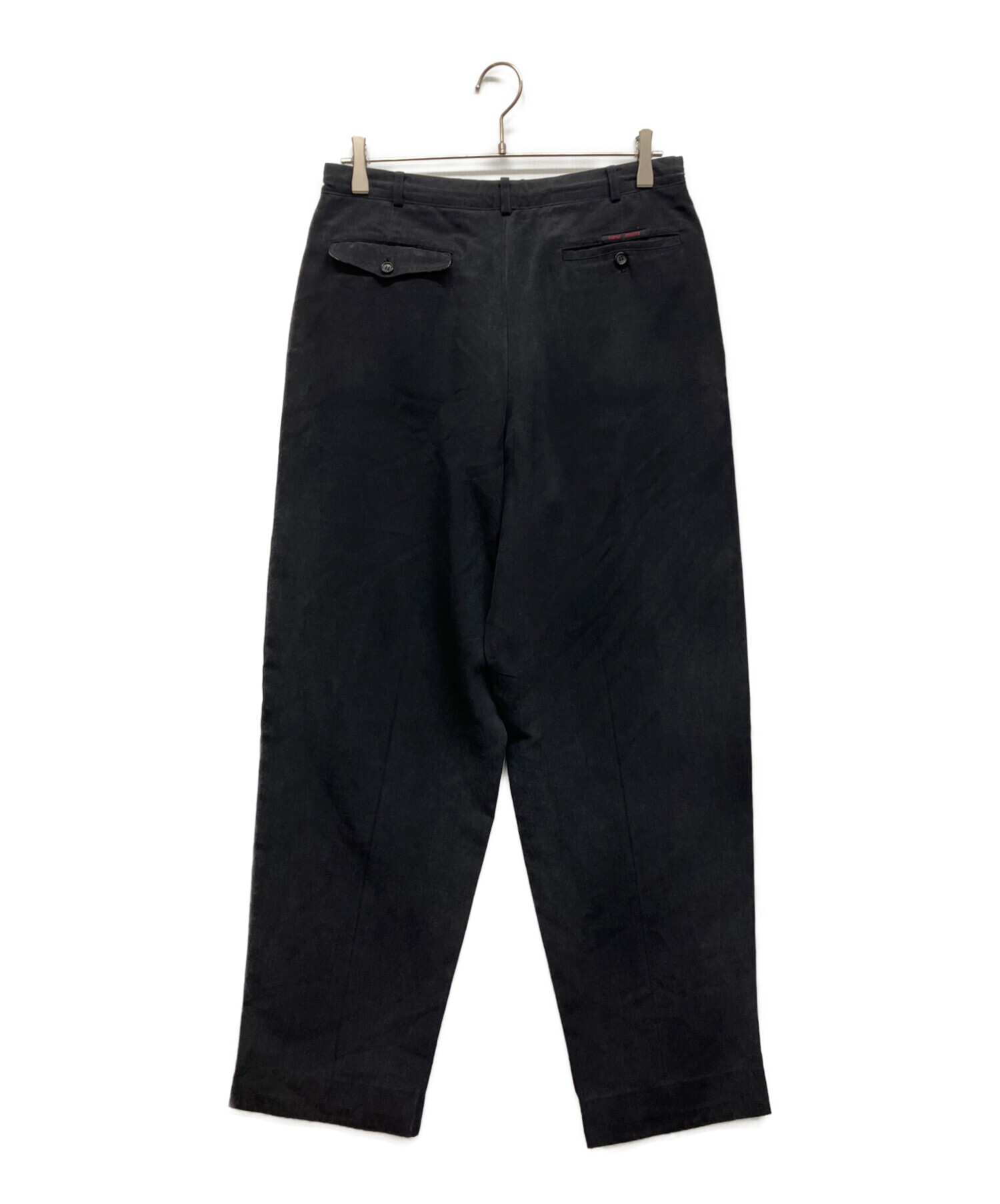 パパス 超美品 着用1回 Papas 麻 スーツ セットアップ 黒 Mサイズ 中古・古着通販】PAPAS (パパス) シルクセットアップスーツ ブラック
