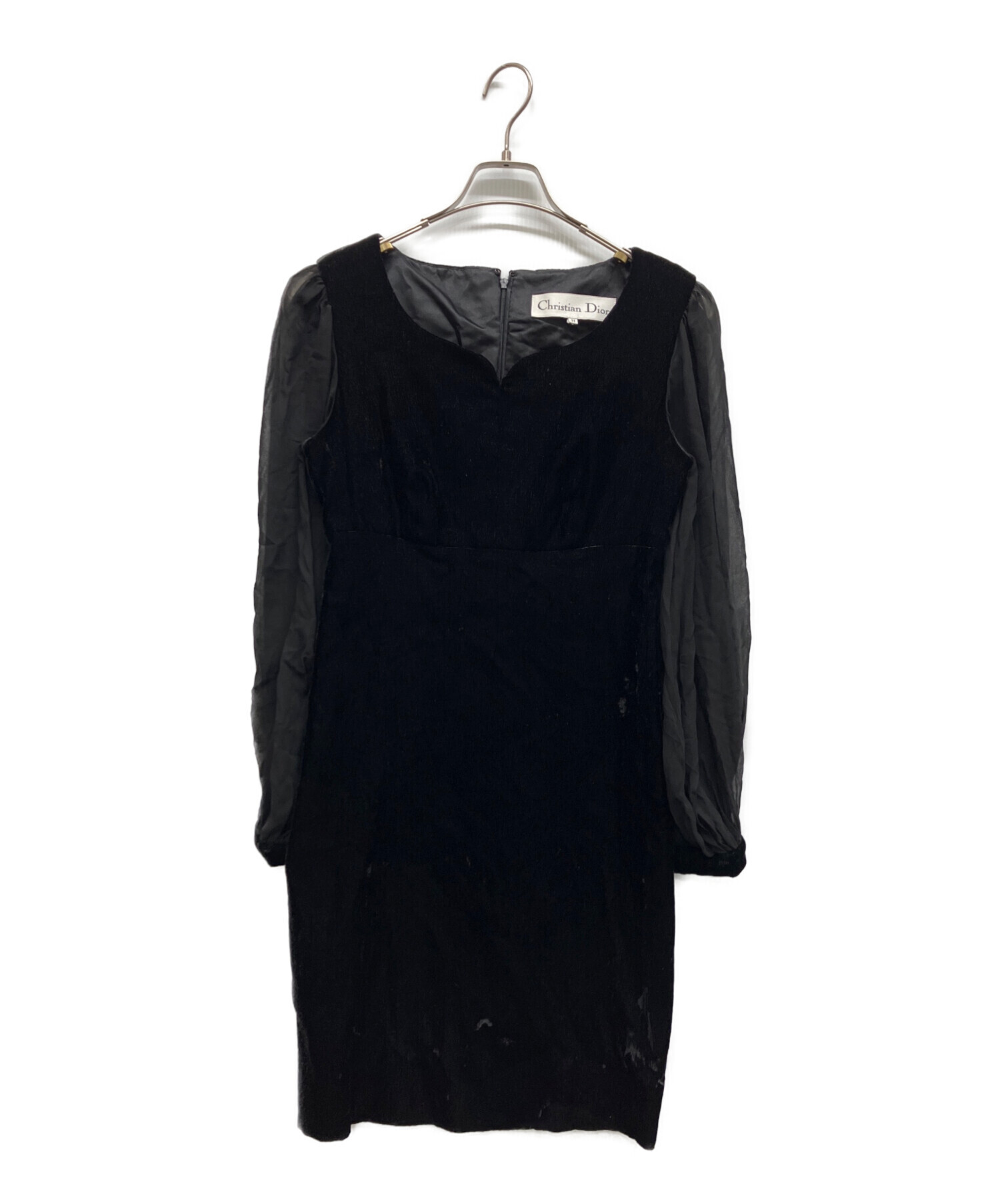 クリスチャン・ディオール　ワンピース(１１号•中古品) 中古・古着通販】Christian Dior (クリスチャン ディオール) シルク