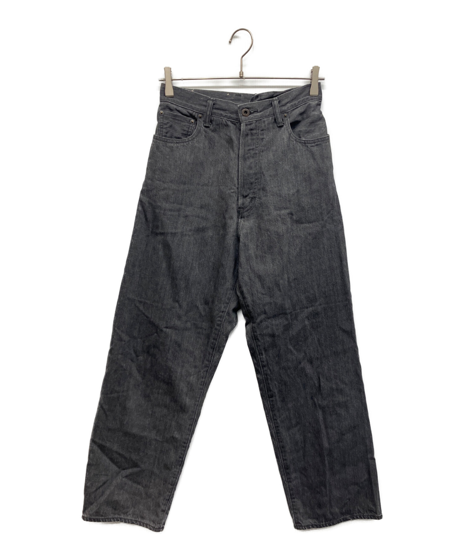 中古・古着通販】KURO (クロ) 変形デニムパンツ ブラック サイズ:26