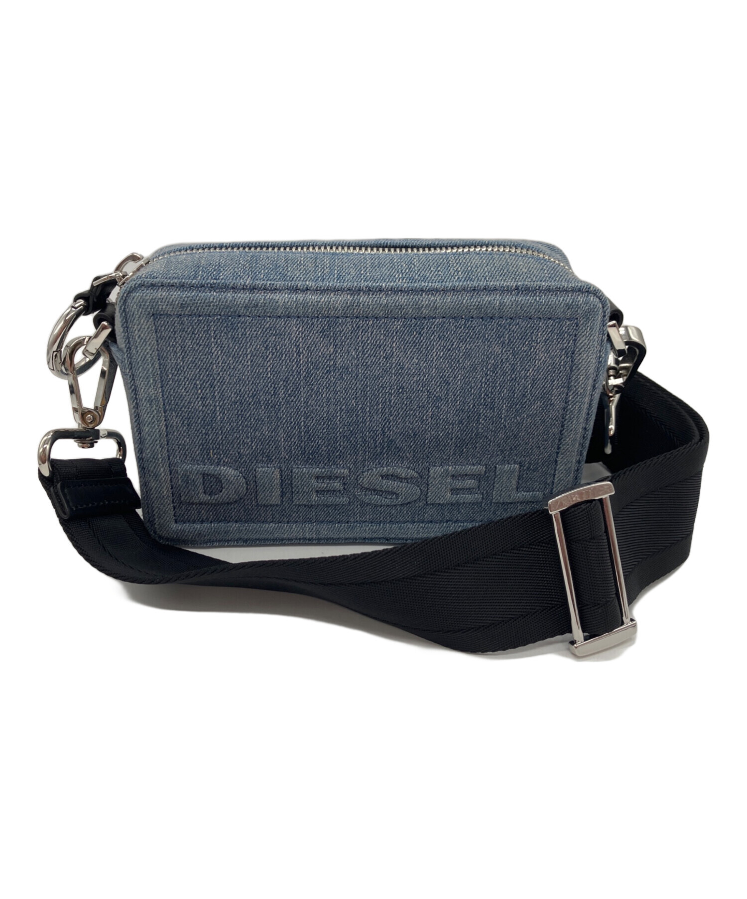 DIESELディーゼル シルバー デニム ミニクロスボディバッグ カメラバッグ 中古・古着通販】DIESEL (ディーゼル) DIESEL ミニクロスボディカメラ