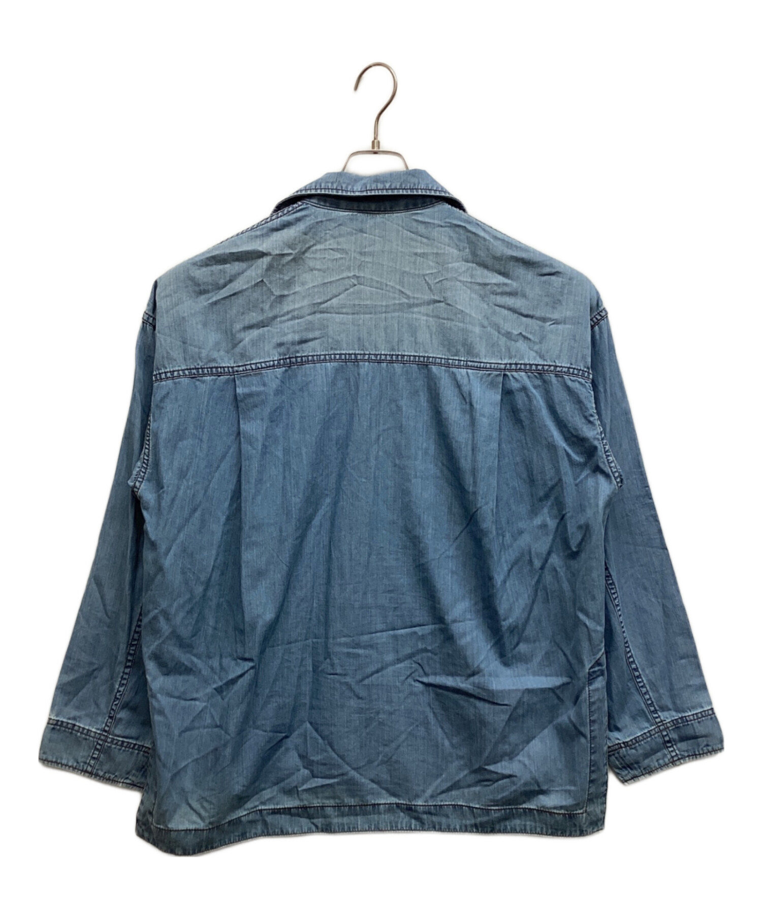 中古・古着通販】Noble (ノーブル) デニムカフタンシャツ インディゴ 