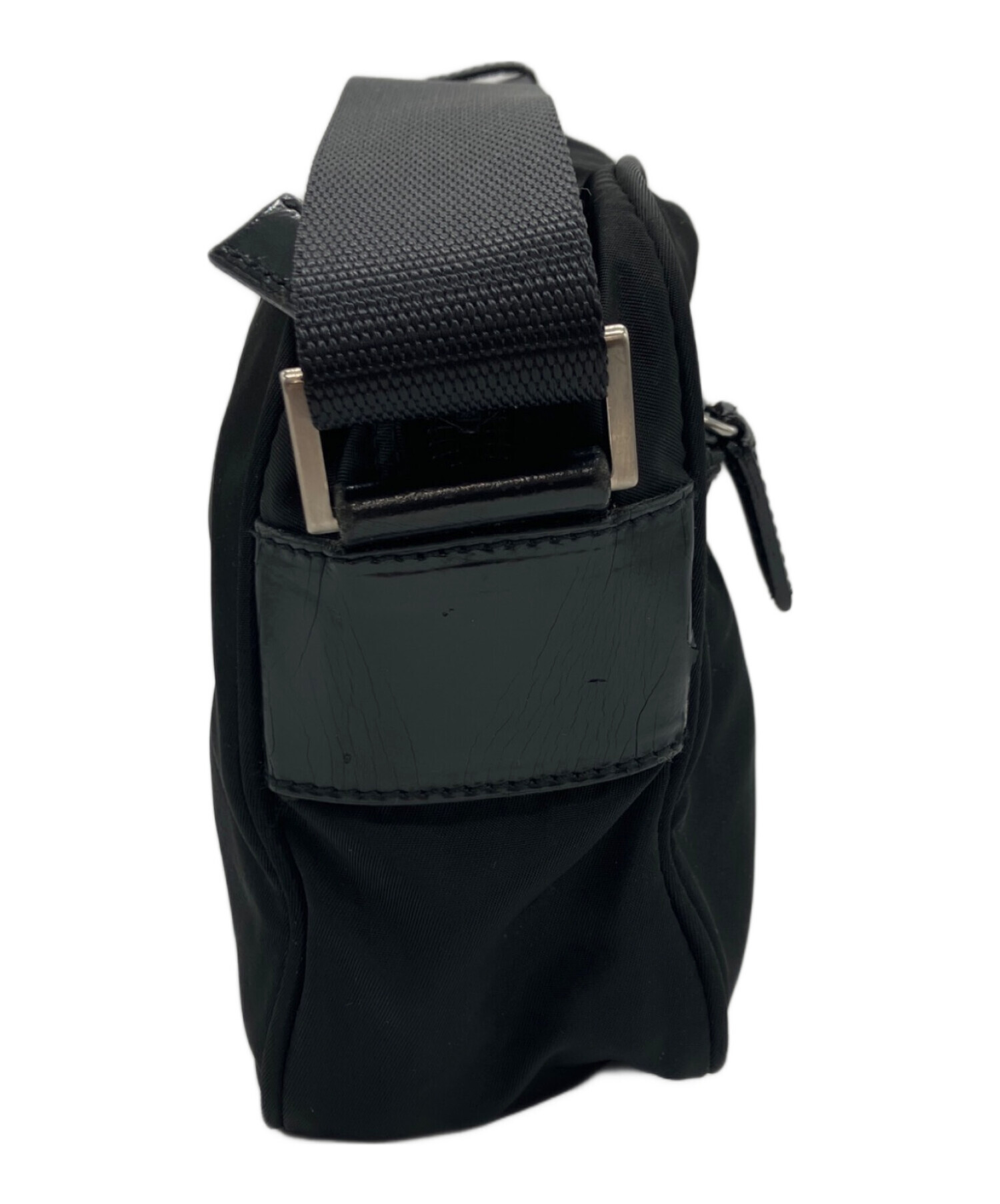 【美品】PRADA プラダ　カメラバッグ　ナイロン　ブラック　黒　レディース 中古・古着通販】PRADA (プラダ) ナイロンカメラバッグ ブラック