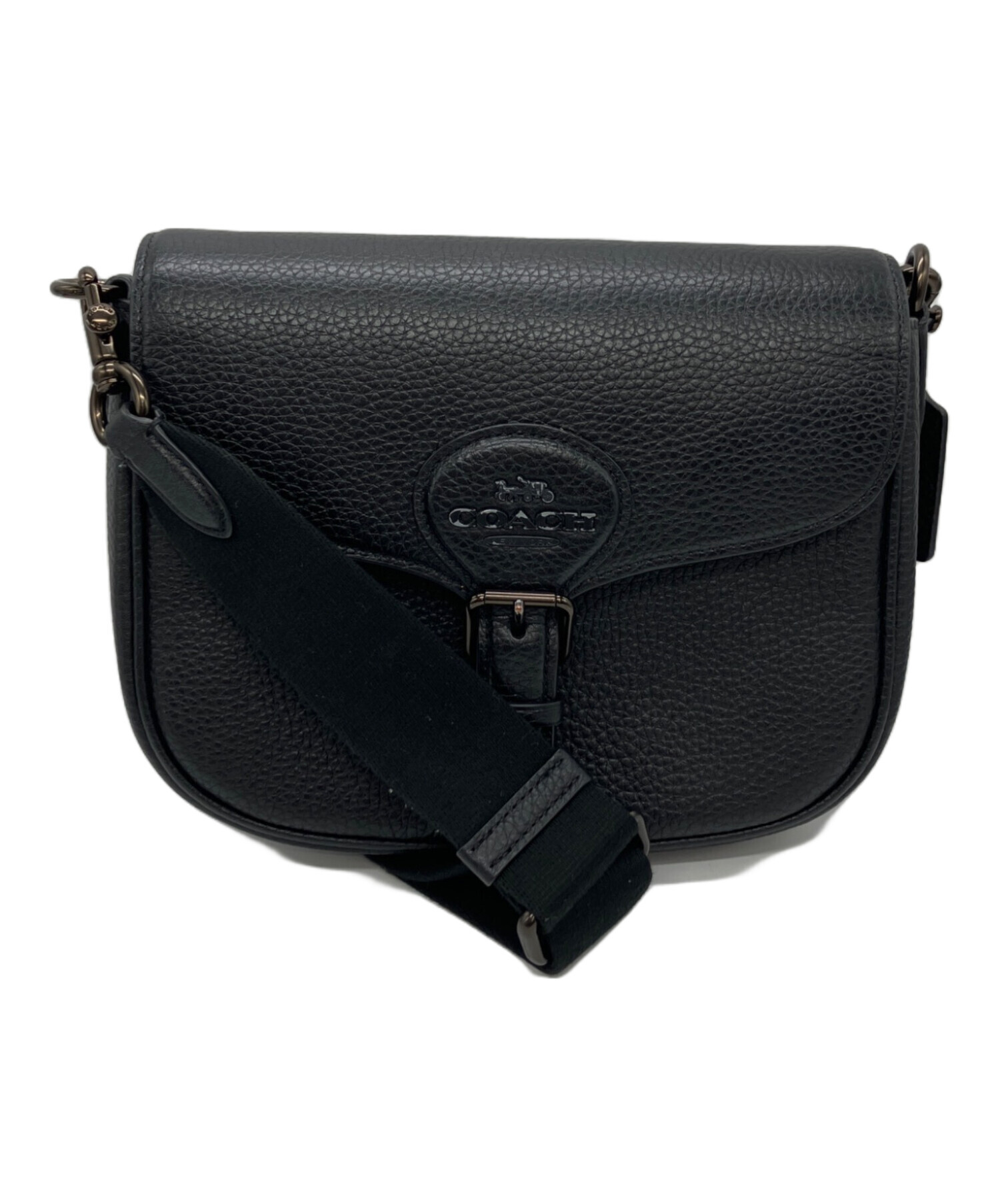 中古・古着通販】COACH (コーチ) アメリア サドル バッグ ブラック 
