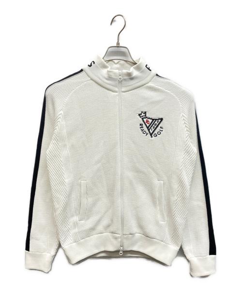 PEARLY GATES パーリーゲイツ 襟付き ボア ジャケット 1 ホワイト 中古・古着通販】PEARLY GATES (パーリーゲイツ) ニットジャケット