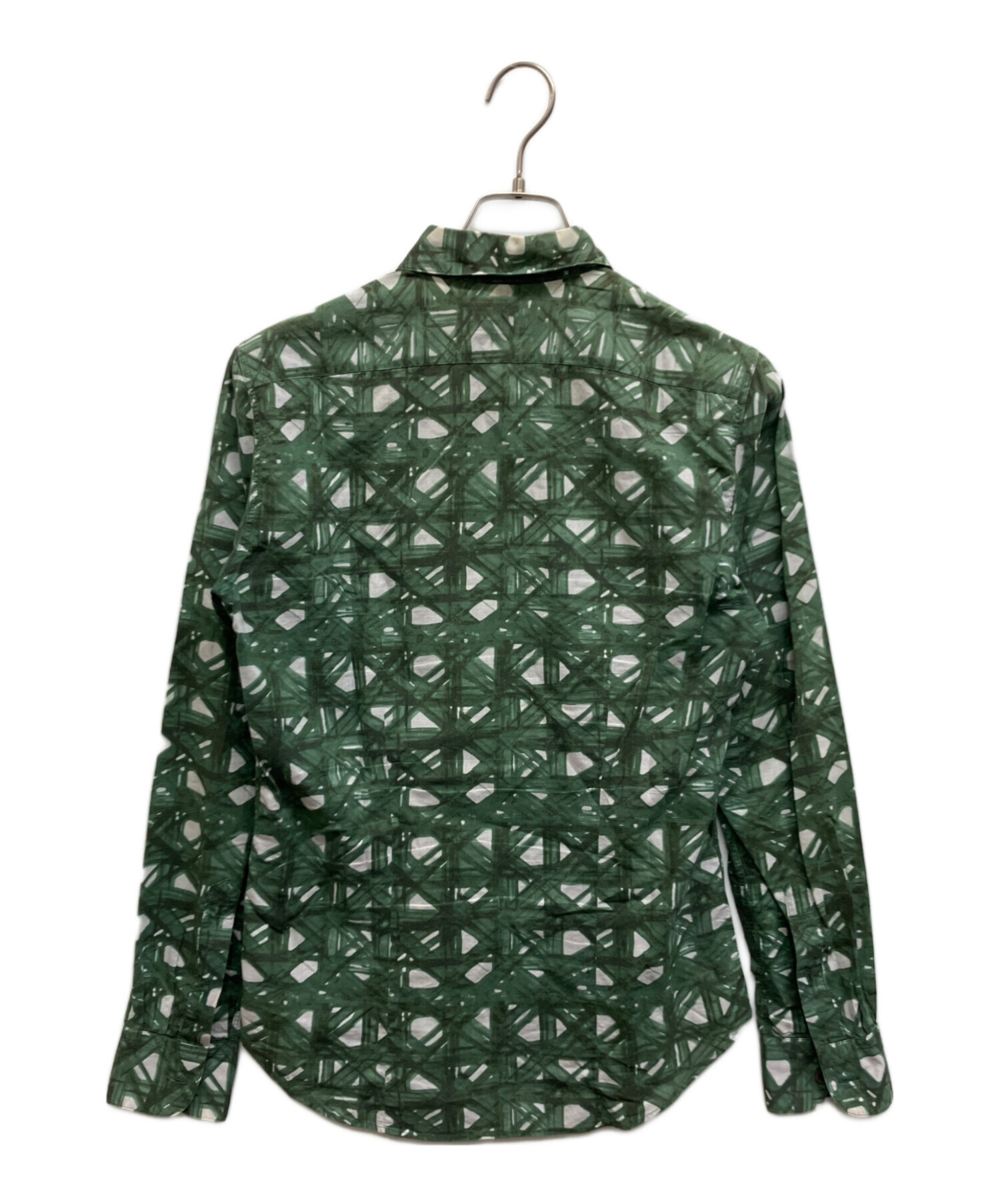 DRIES VAN NOTEN 長袖トップス Sサイズ グリーン 中古・古着通販】DRIES VAN NOTEN (ドリスヴァンノッテン) 総柄シャツ