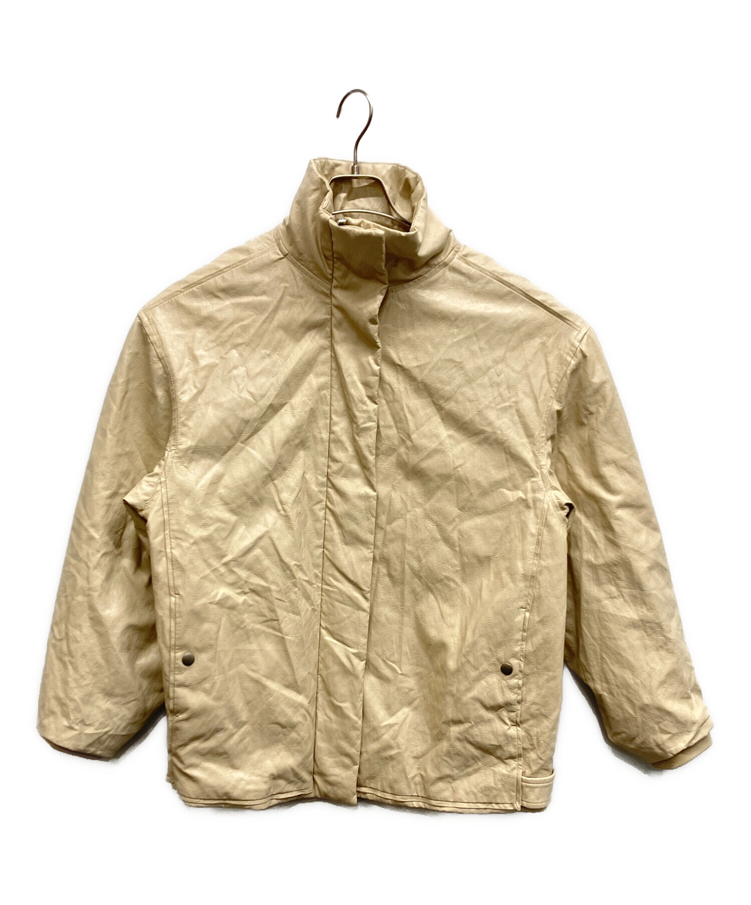 【ameri】 PASTING LIKE FAKE LEATHER JACKET 中古・古着通販】AMERI (アメリ) PASTING LIKE SYNTHETIC LEATHER