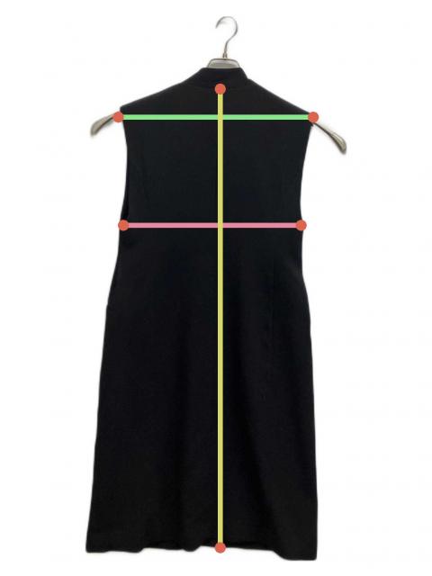 中古・古着通販】AMERI (アメリ) WAVE COLLAR ANGULAR VEST ブラック
