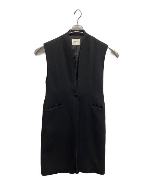 中古・古着通販】AMERI (アメリ) WAVE COLLAR ANGULAR VEST ブラック