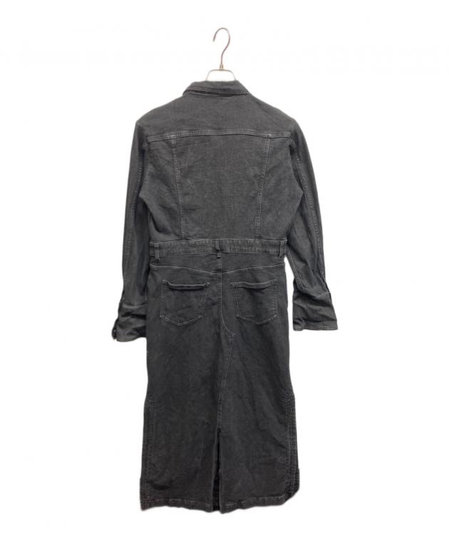 中古・古着通販】AMERI (アメリ) I LINE DENIM SHIRT DRESS ブラック