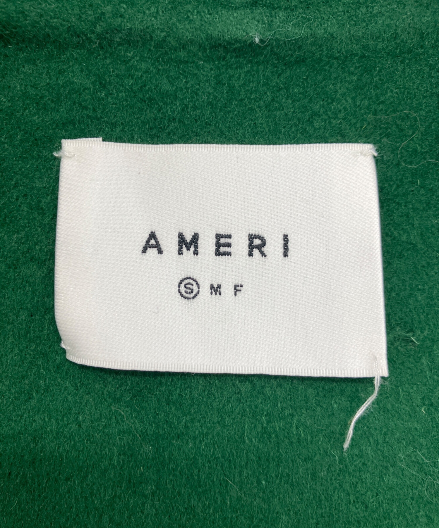 中古・古着通販】AMERI (アメリ) STAND COLLAR SCARF COAT グリーン