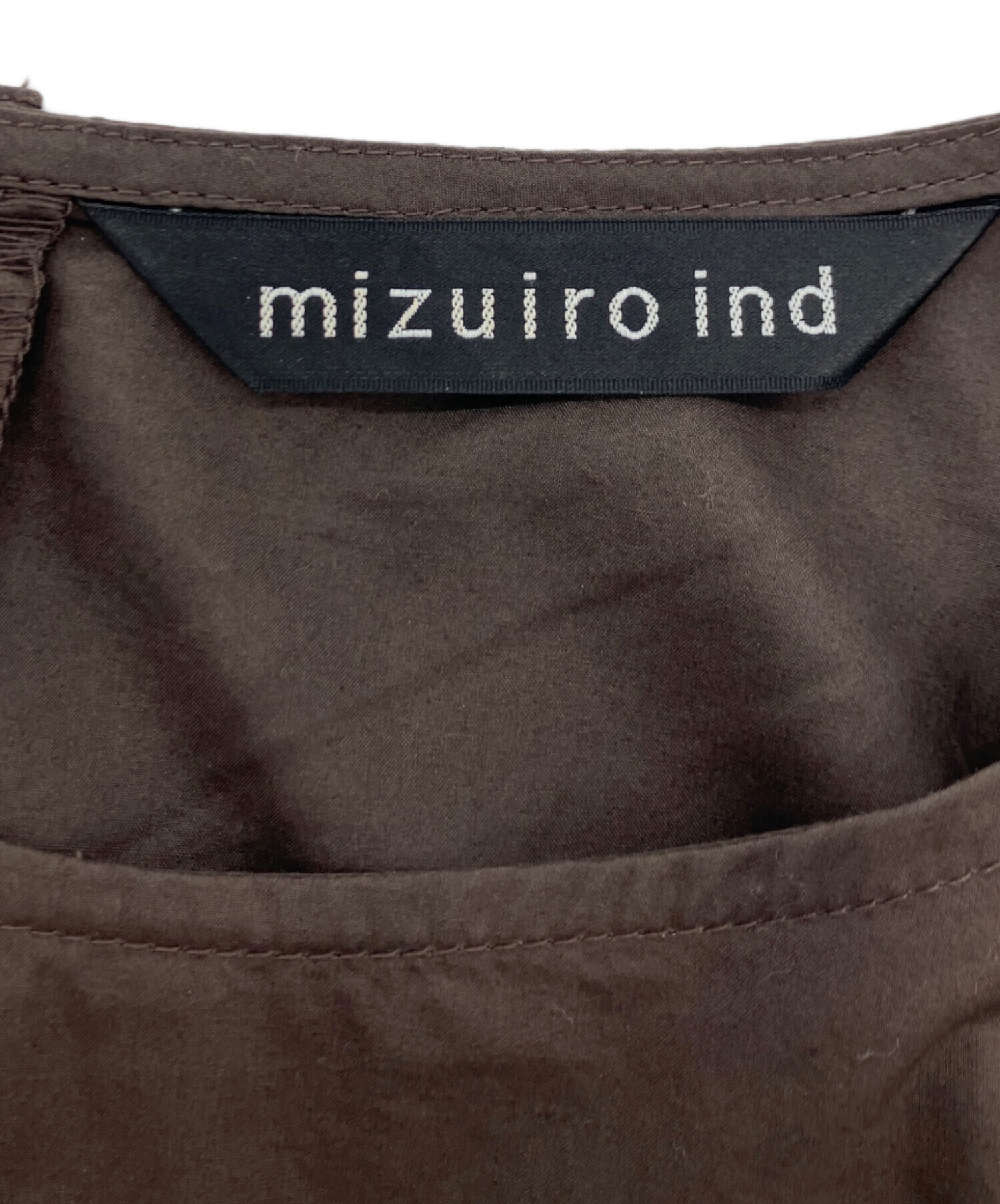 中古・古着通販】mizuiro-ind (ミズイロインド) 長袖ブラウス ブラウン 