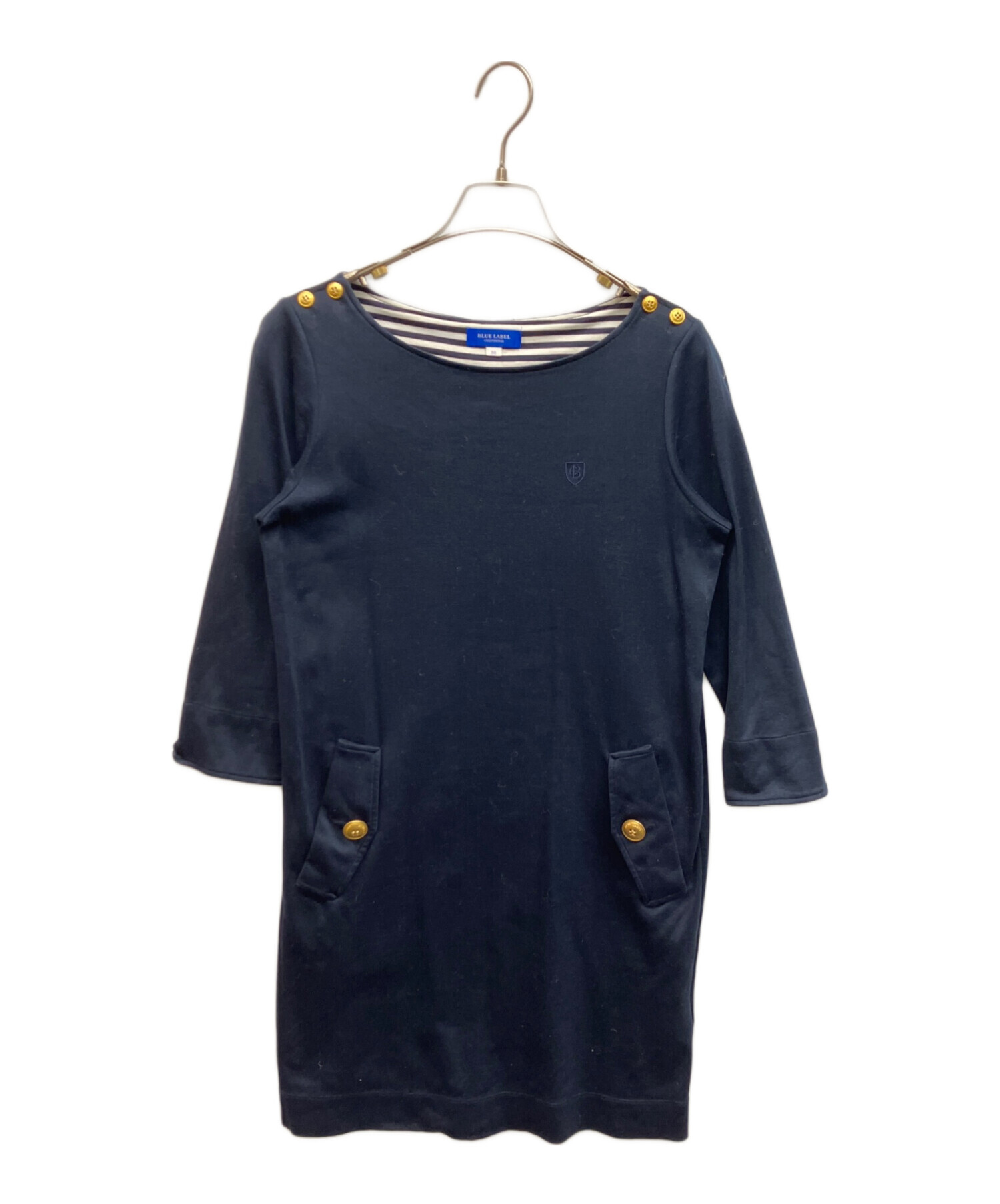 新品タグ付　BLUE LABEL CRESTBRIDGE★カットソー ネイビー紺 中古・古着通販】BLUE LABEL CRESTBRIDGE (ブルーレーベルクレスト