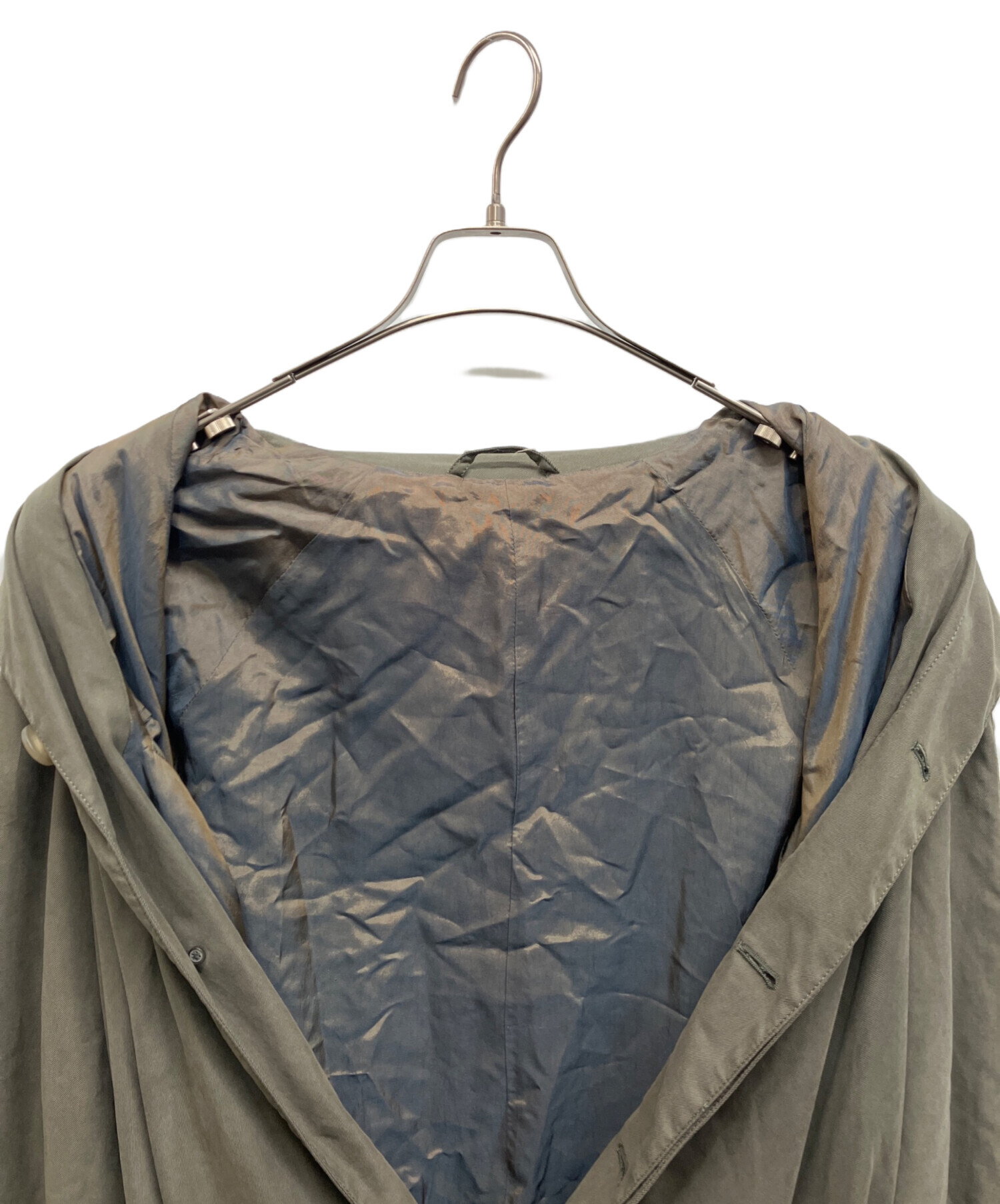 ARMANI COLLEZIONIステンカラーコート ラグラン グレー L 中古・古着通販】ARMANI COLLEZIONI (アルマーニ コレツィオーニ