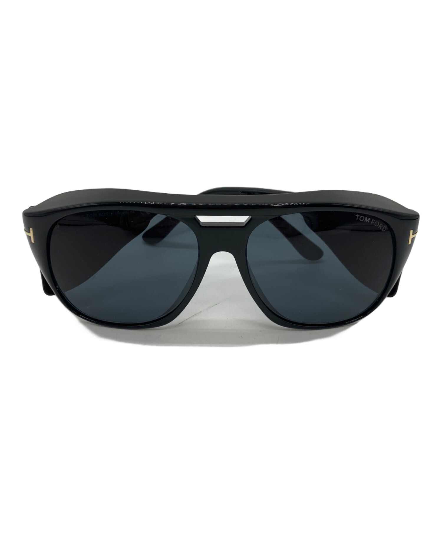 TOM FORD トムフォード サングラス ビックフレーム　Tロゴ 金具 中古・古着通販】TOM FORD (トムフォード) fenderサングラス ブラック