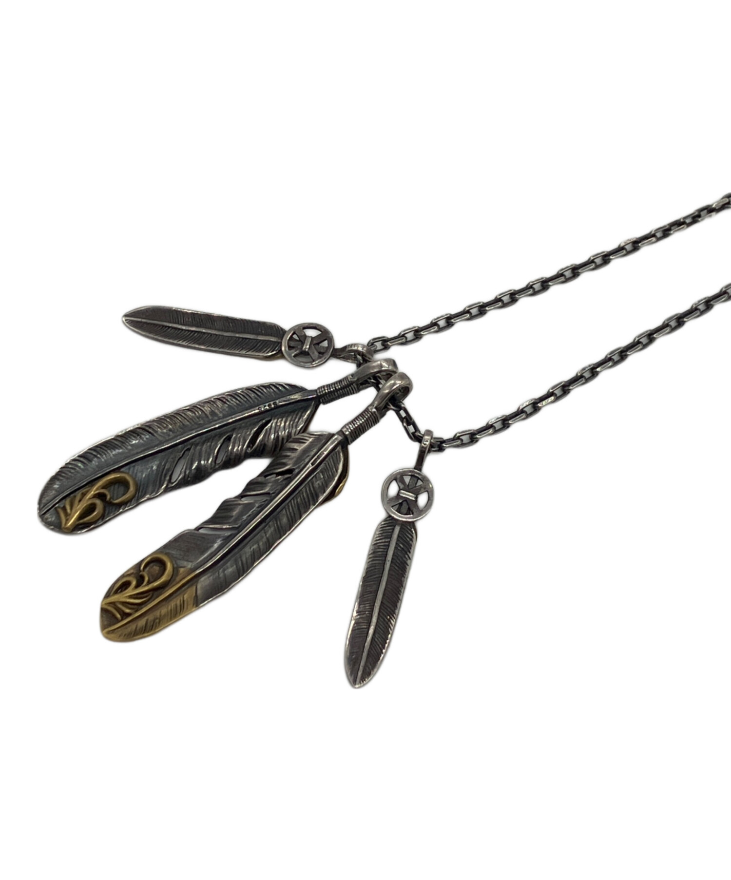 中古・古着通販】SILVER KYASYA (-) 燻加工4連フェザーネックレス