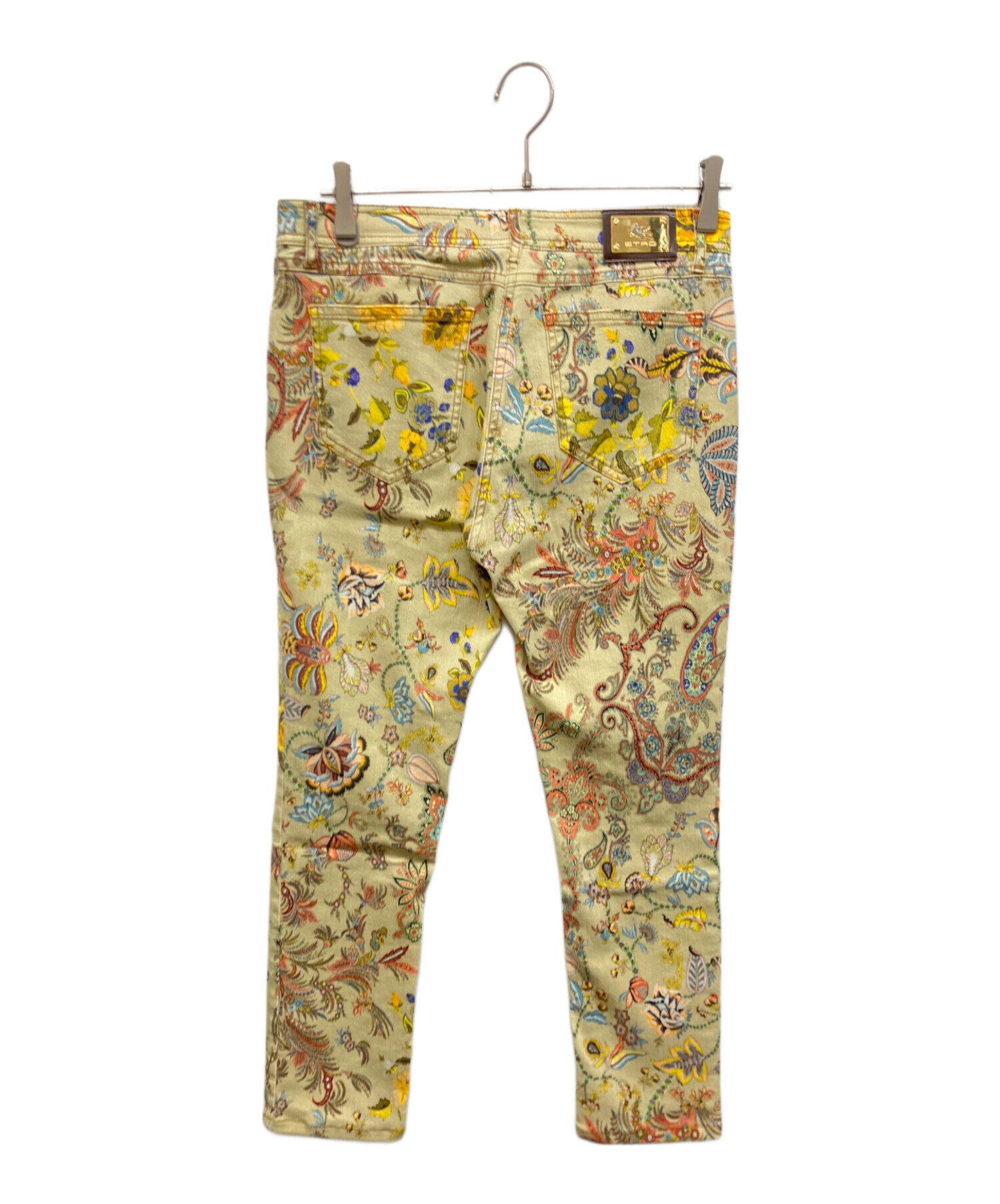 中古・古着通販】ETRO (エトロ) ペイズリー柄デニムパンツ イエロー