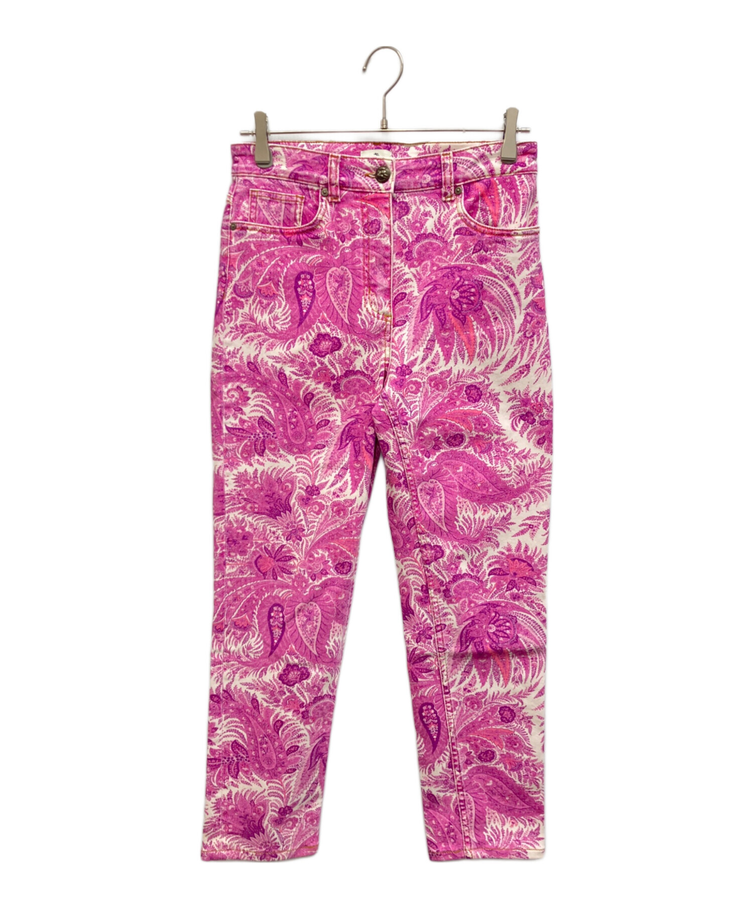 中古・古着通販】ETRO (エトロ) ペイズリー柄デニムパンツ ピンク