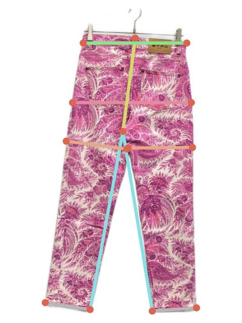 中古・古着通販】ETRO (エトロ) ペイズリー柄デニムパンツ ピンク