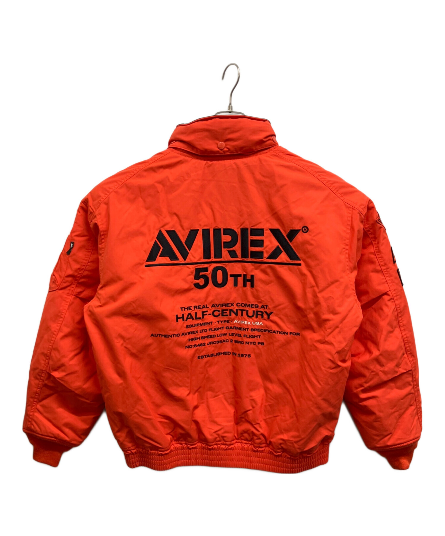 AVIREX ジャケット オレンジ 中古・古着通販】AVIREX (アヴィレックス) NYLON STAND BLOUSON