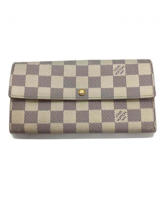 Louis Vuitton 長財布 ベージュ 中古・古着通販】LOUIS VUITTON (ルイ ヴィトン) 長財布 ベージュ