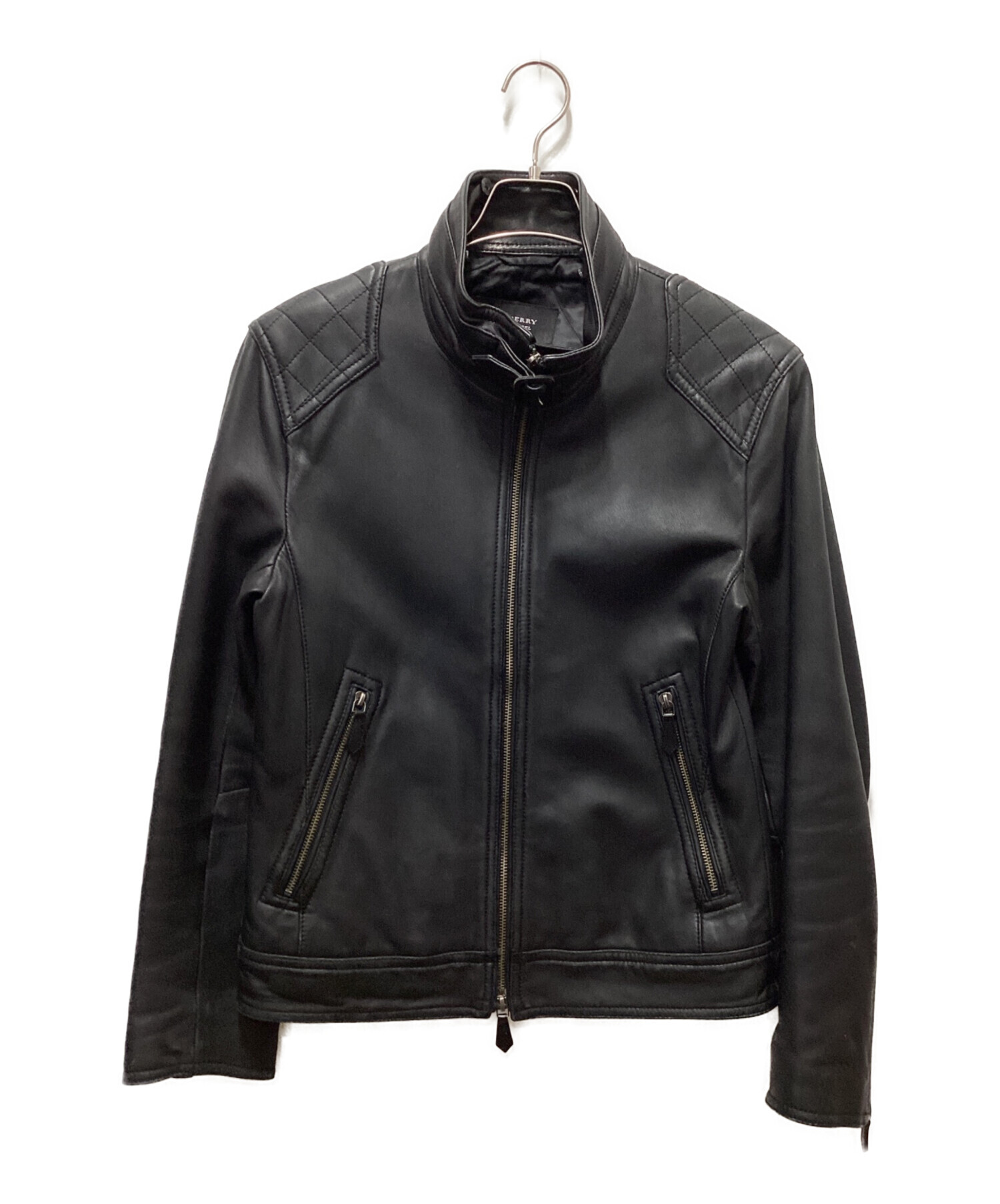 BURBERRY シングルライダースジャケット 中古・古着通販】BURBERRY (バーバリー) シングルライダースジャケット
