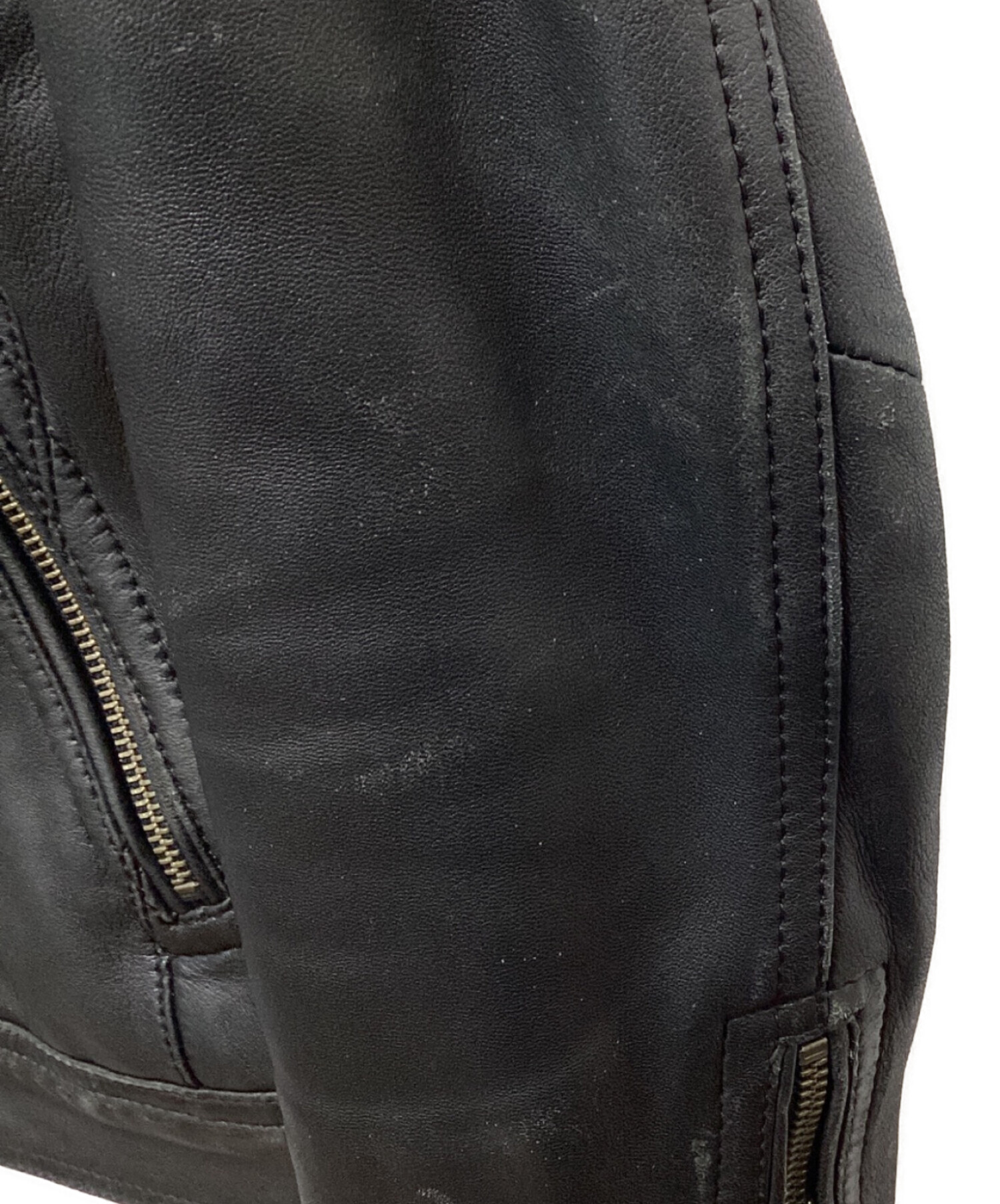 中古・古着通販】BURBERRY (バーバリー) シングルライダースジャケット