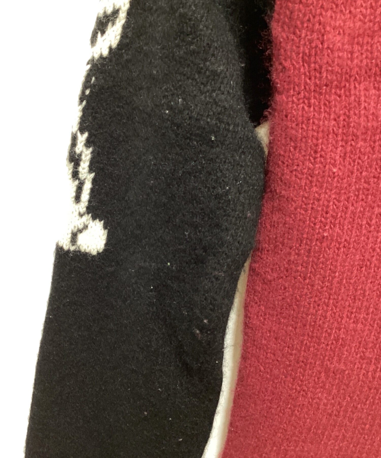 中古・古着通販】PRADA (プラダ) カシミヤ混デザインニット レッド