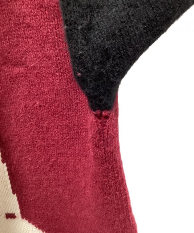 中古・古着通販】PRADA (プラダ) カシミヤ混デザインニット レッド