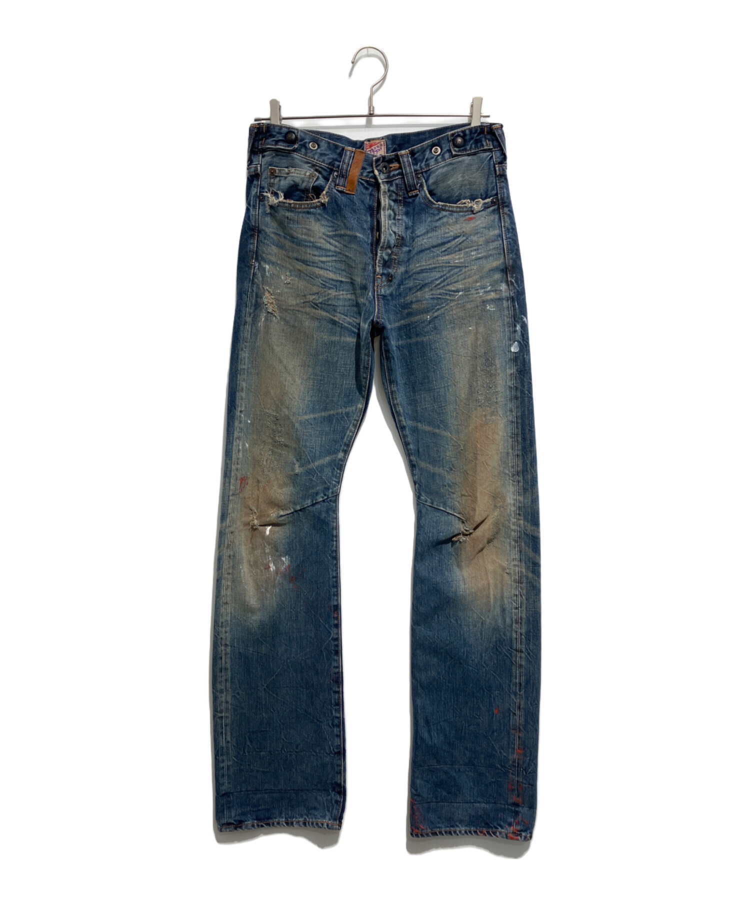 1080【Prps】 ピーアールピーエス 紫製品 デニムパンツ 中古・古着通販】PRPS (ピーアルピーエス) 紫製品 ペンキ加工デニム