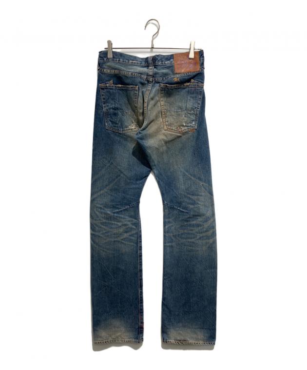 中古・古着通販】PRPS (ピーアルピーエス) 紫製品 ペンキ加工デニム
