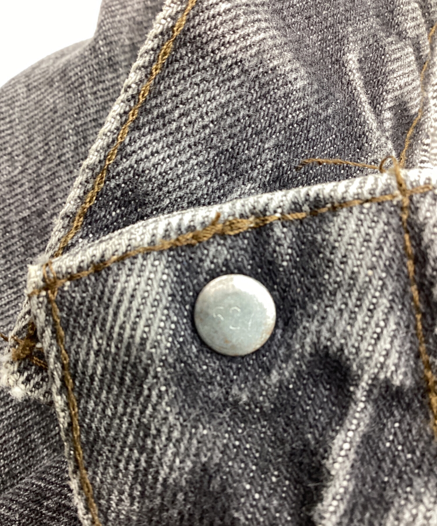 中古・古着通販】LEVI'S (リーバイス) 先染めブラックデニムジャケット