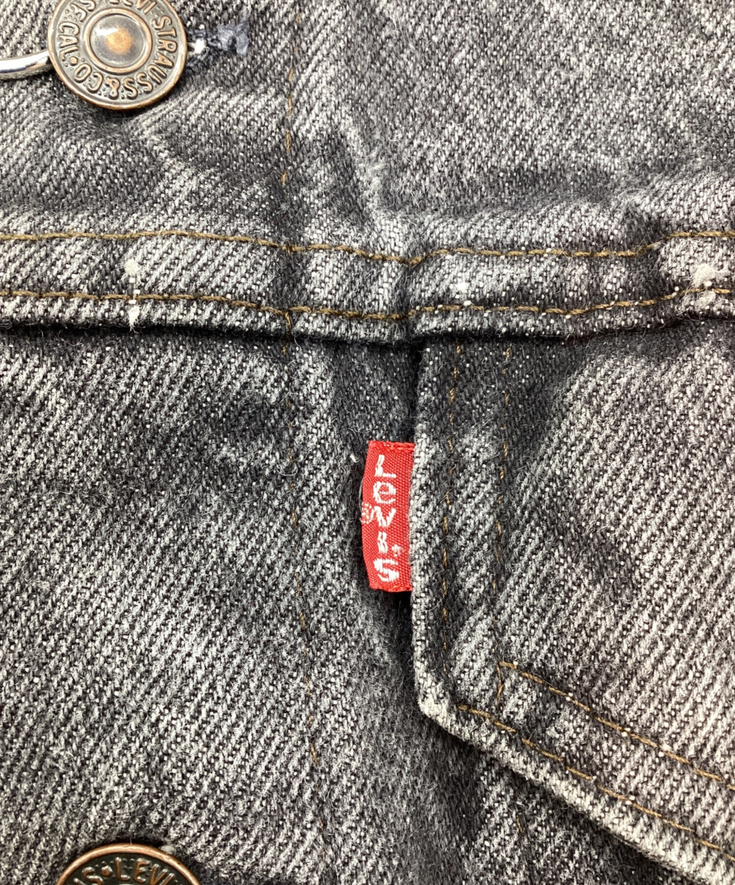 中古・古着通販】LEVI'S (リーバイス) 先染めブラックデニムジャケット