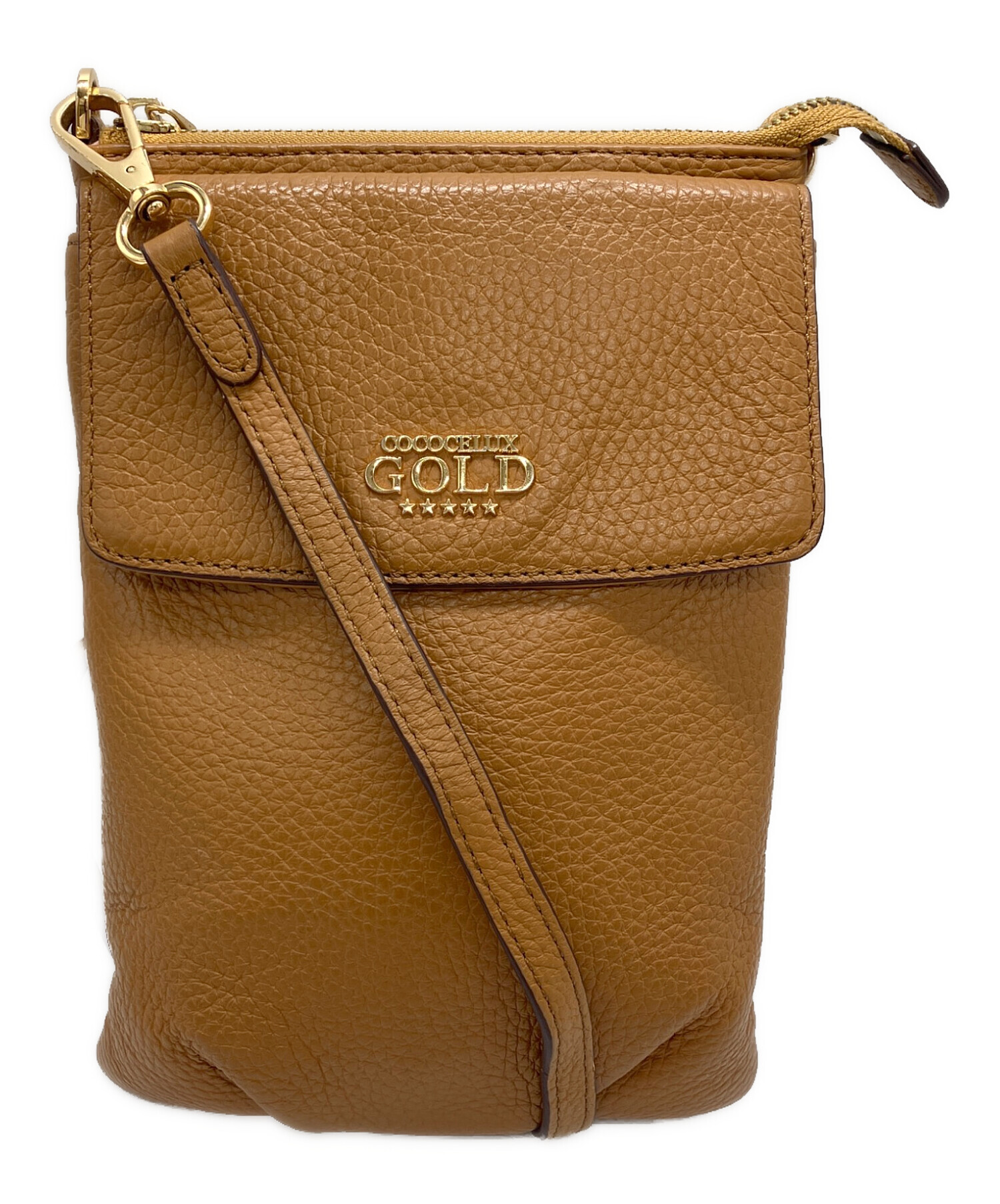 ココセリュクスゴールド・バッグ 中古・古着通販】COCOCELUX GOLD (ココセリュックスゴールド) レザー