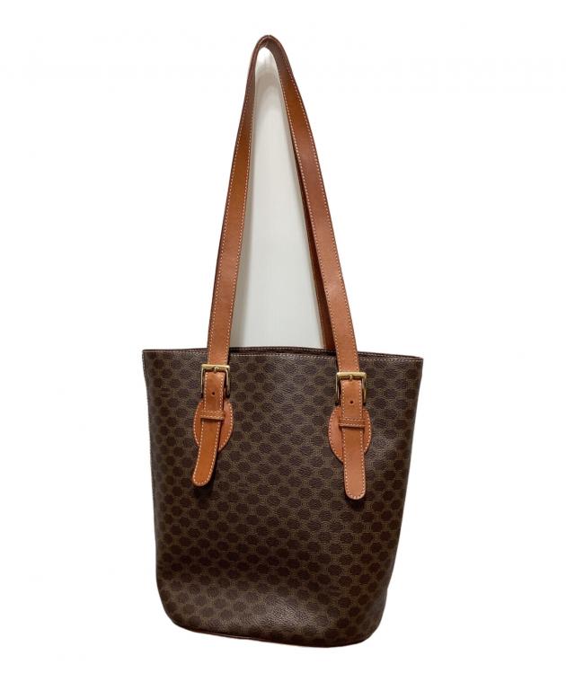 中古・古着通販】CELINE (セリーヌ) マカダム柄トートバッグ ブラウン