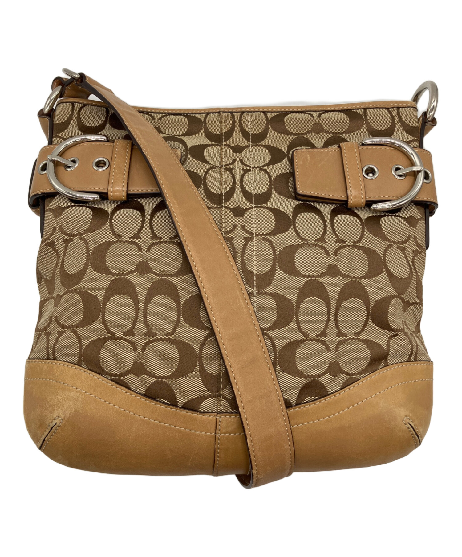 中古・古着通販】COACH (コーチ) ショルダーバッグ ベージュ｜ブランド