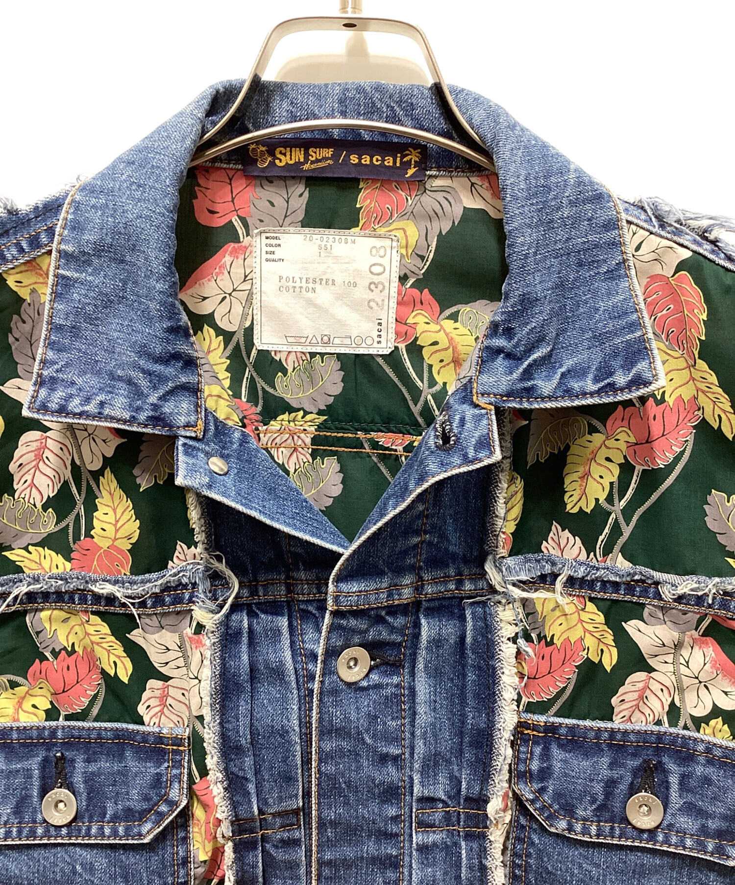 SUN SURF/sacai 柄デニムシャツ 中古・古着通販】sacai (サカイ) Sun Surf (サンサーフ) アロハ切替