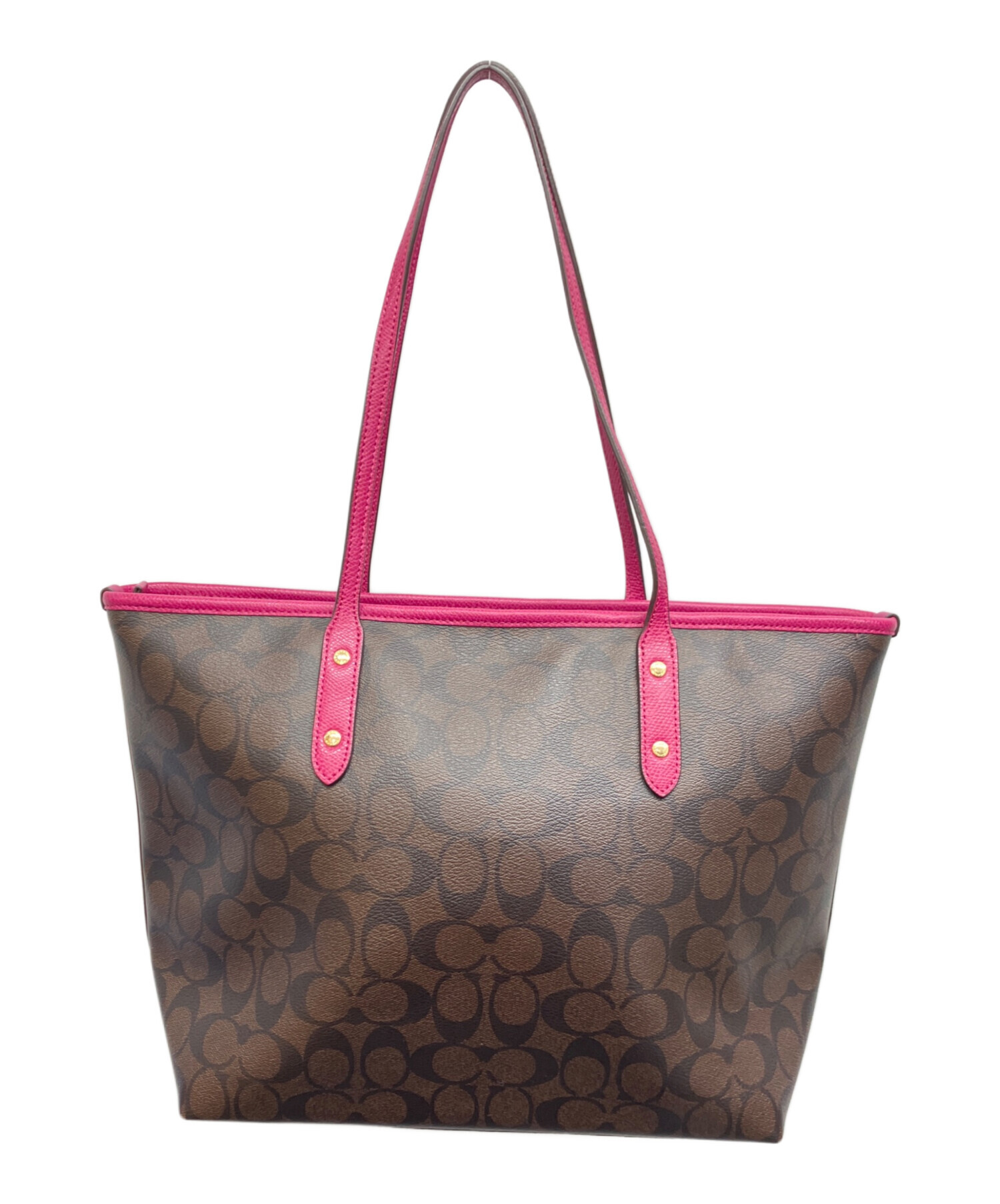 中古・古着通販】COACH (コーチ) シグネチャートートバッグ ブラウン