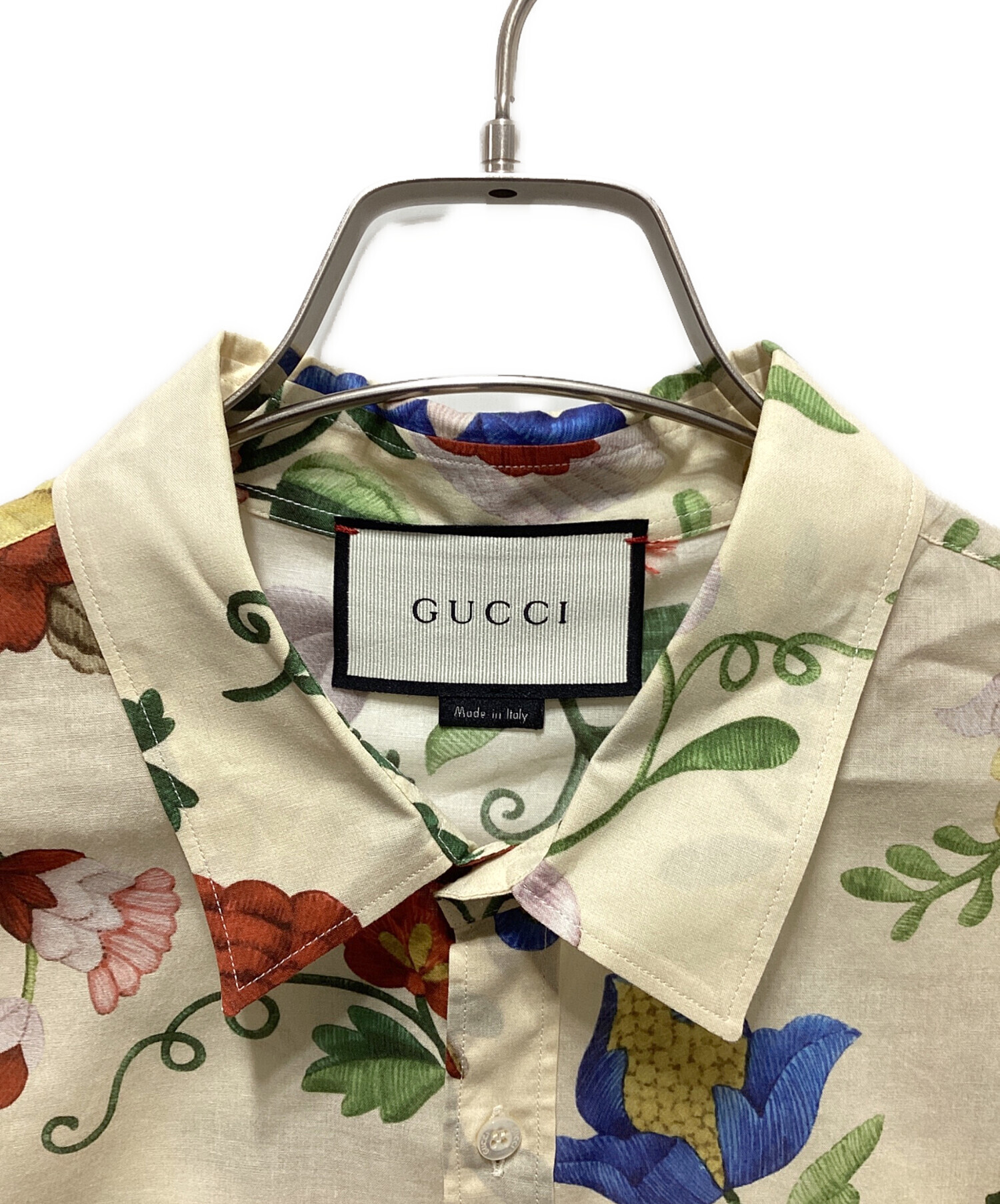 GUCCI ボタニカルシャツ　メンズ 中古・古着通販】GUCCI (グッチ) シースルー ボタニカルパターン