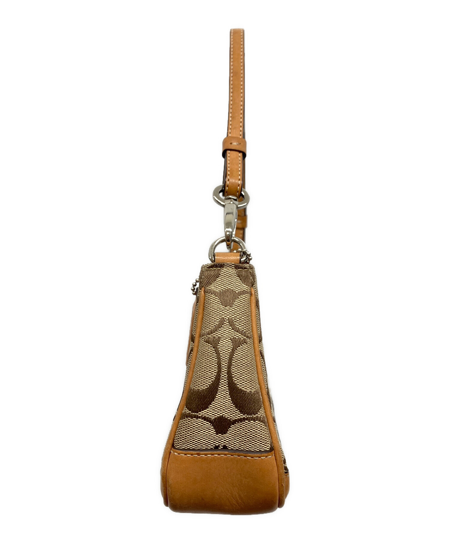 中古・古着通販】COACH (コーチ) シグネチャー デミポーチ ブラウン
