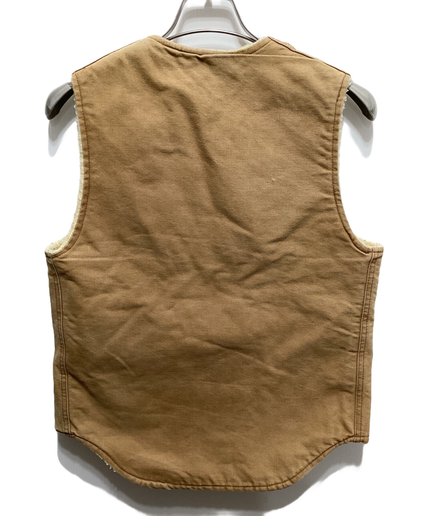 中古・古着通販】CarHartt (カーハート) ダック地ベスト ベージュ
