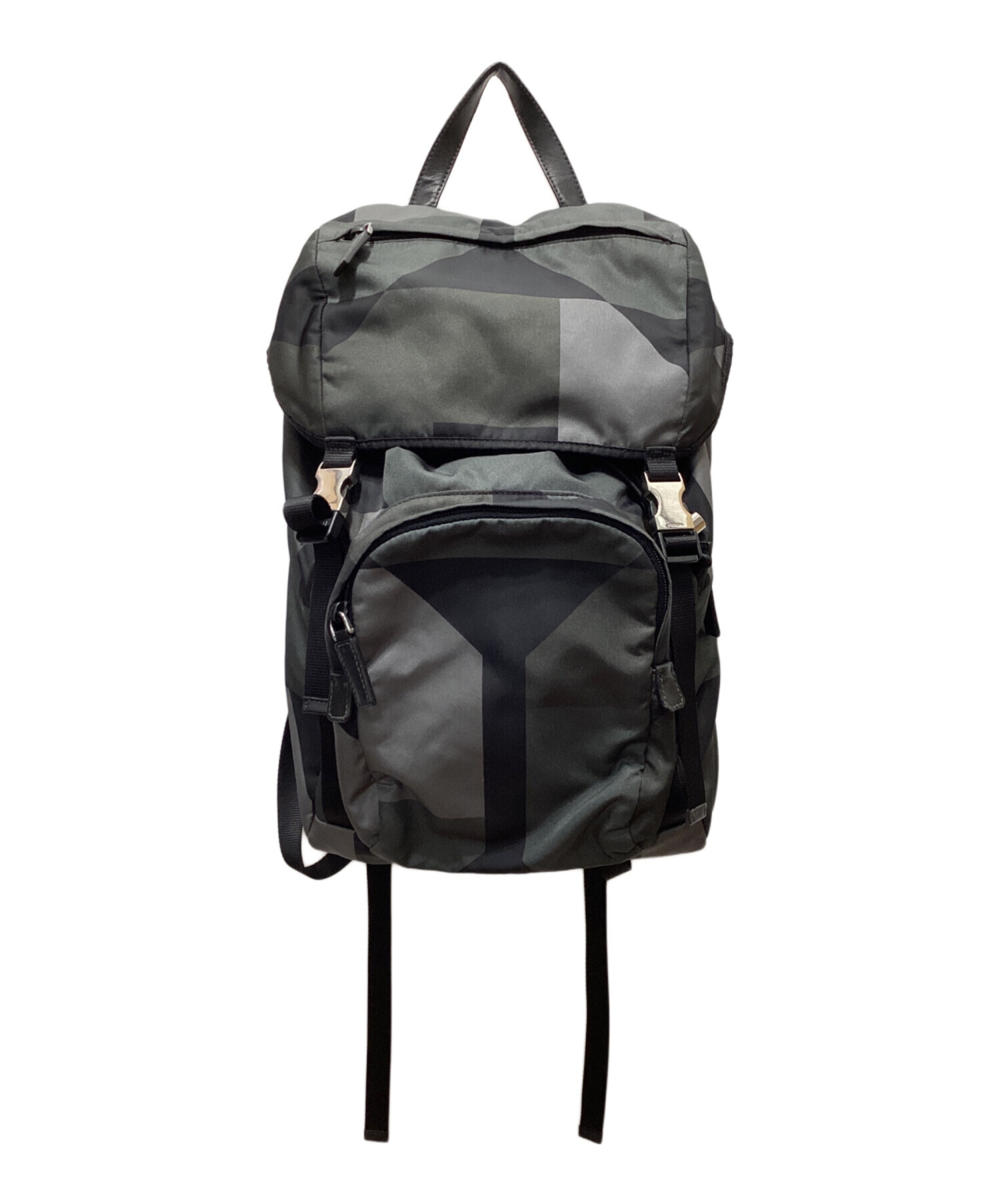 キリ様　購入専用枠❤︎PRADA❤︎リュック　USED美品 中古・古着通販】PRADA (プラダ) Re-Nylon 幾何学 バックパック カーキ