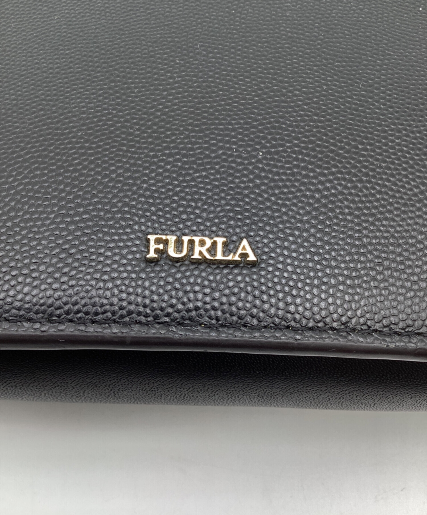 中古・古着通販】FURLA (フルラ) レザーショルダーバッグ ブラック