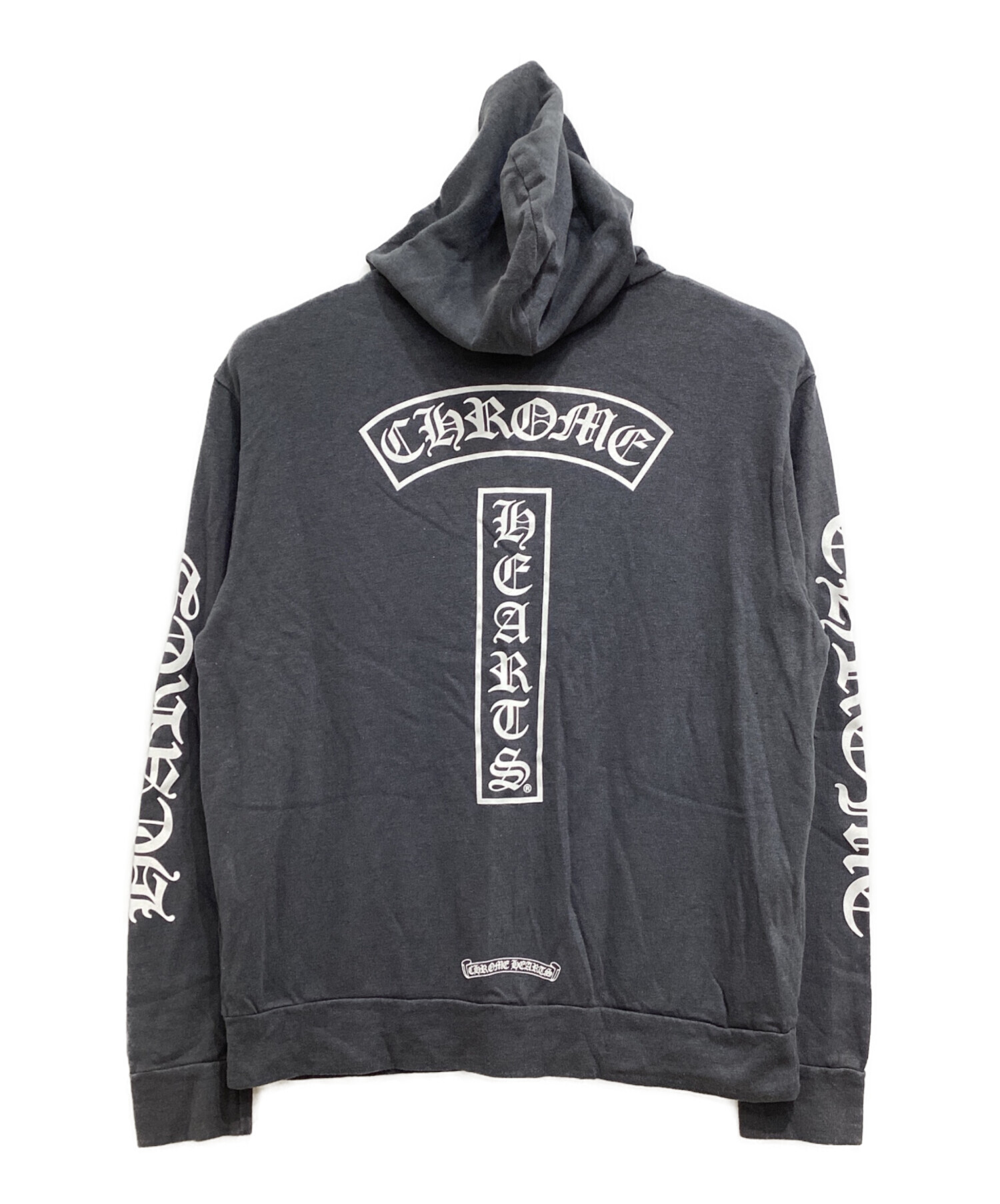 中古・古着通販】CHROME HEARTS (クロムハーツ) ジップパーカー グレー