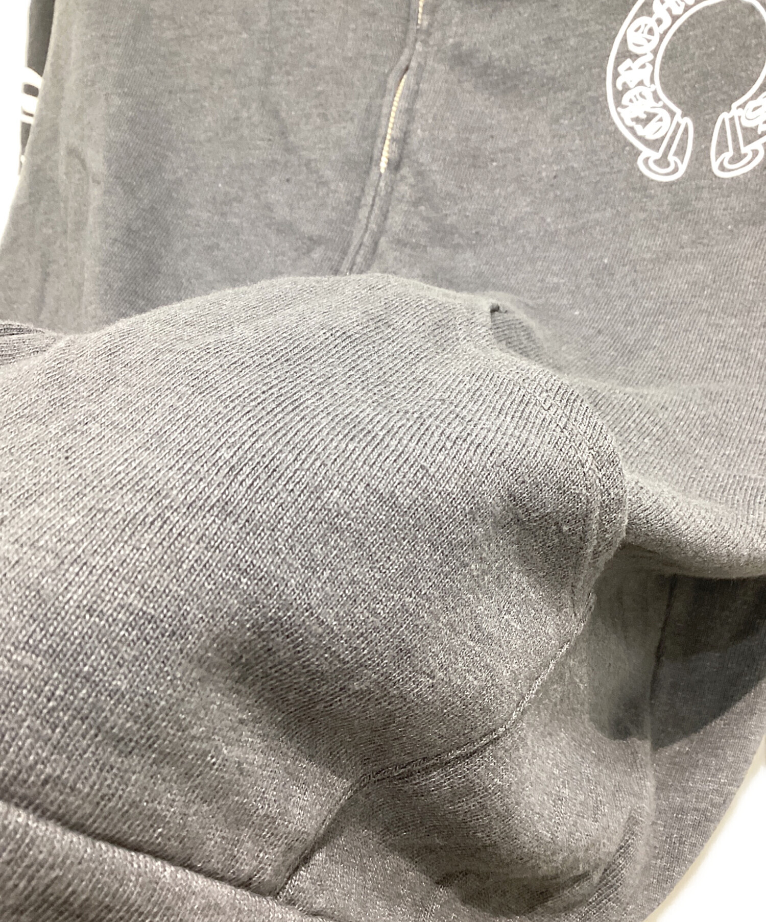 中古・古着通販】CHROME HEARTS (クロムハーツ) ジップパーカー グレー